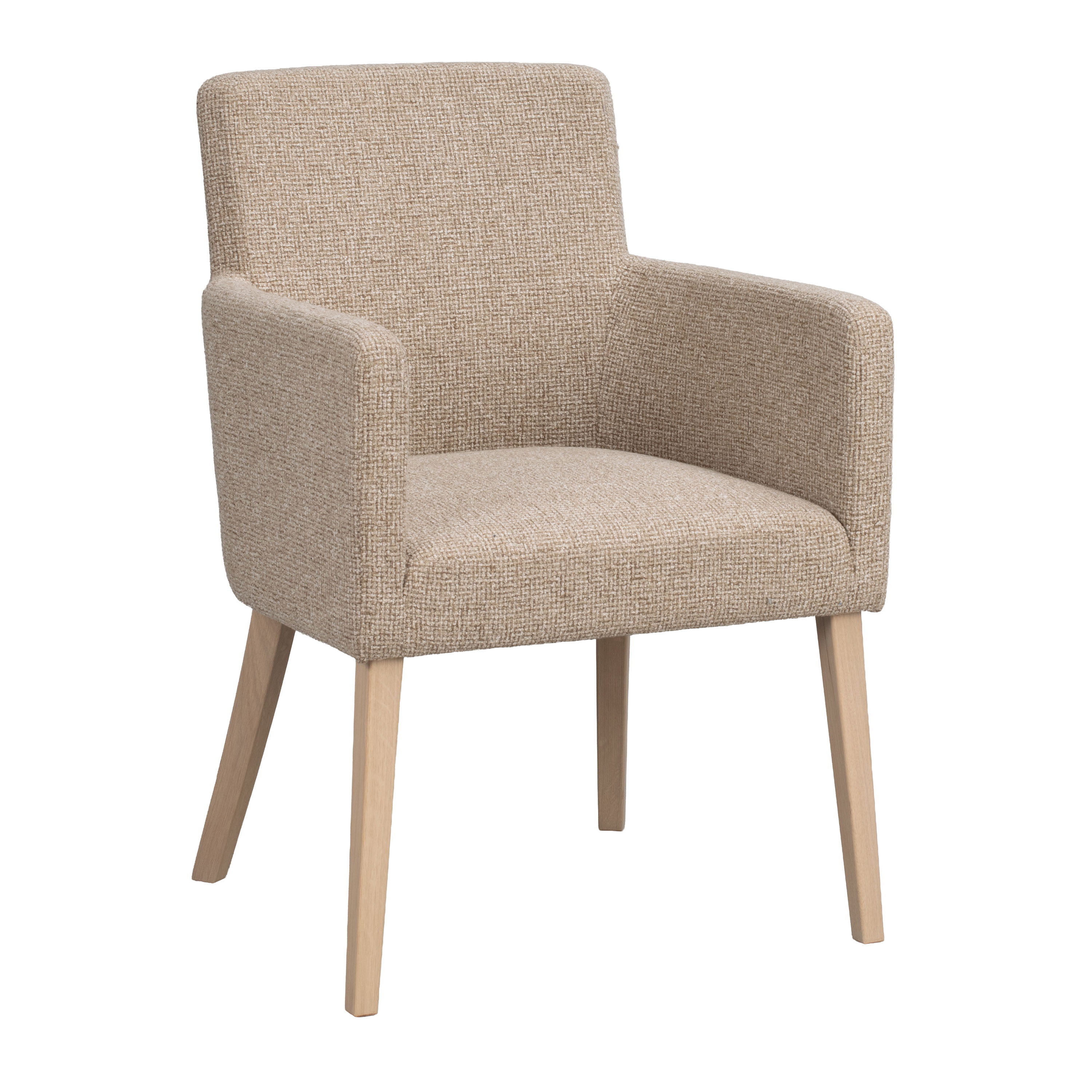 Hudson Karmstol Mellanbeige/Vitpigmenterad Ek