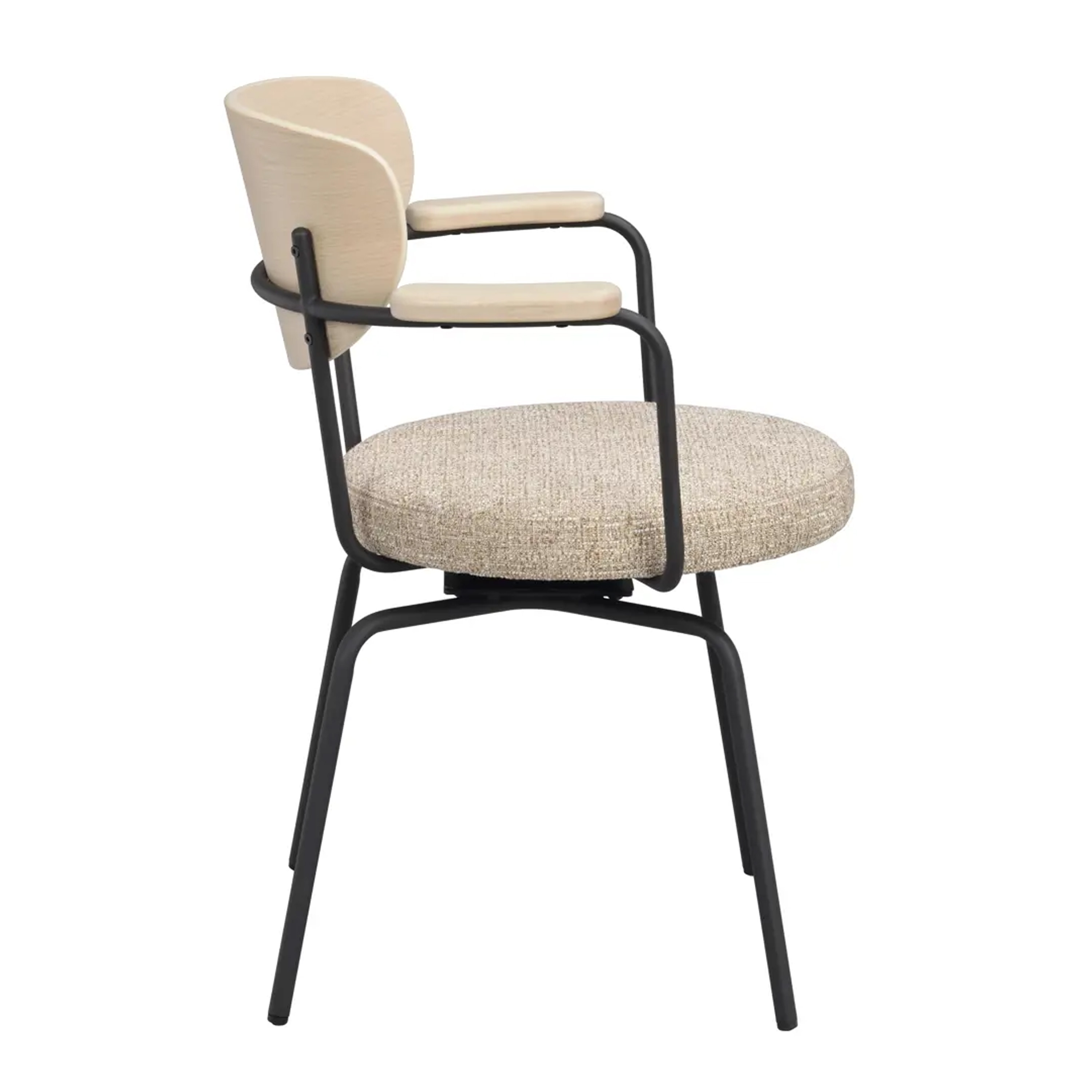 Rowico Home Merrick Snurr Karmstol Ek/Svart