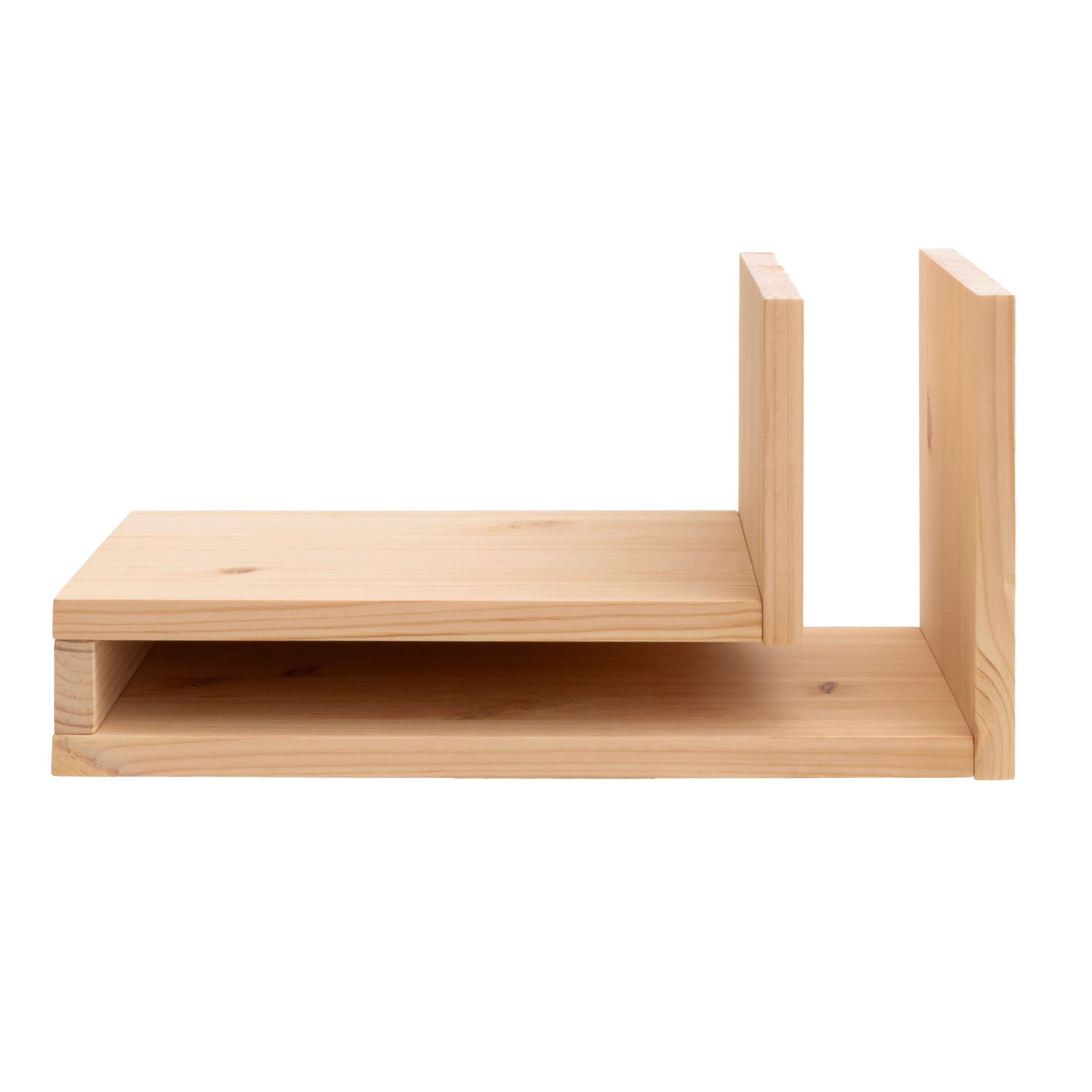 Maze F-Shelf Play Left Bedside Table Pine