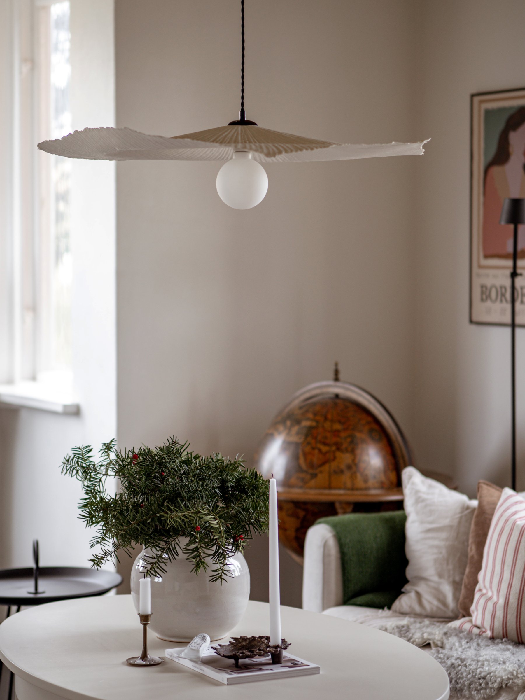 Globen Lighting Tropez Taklampe Natur 82cm