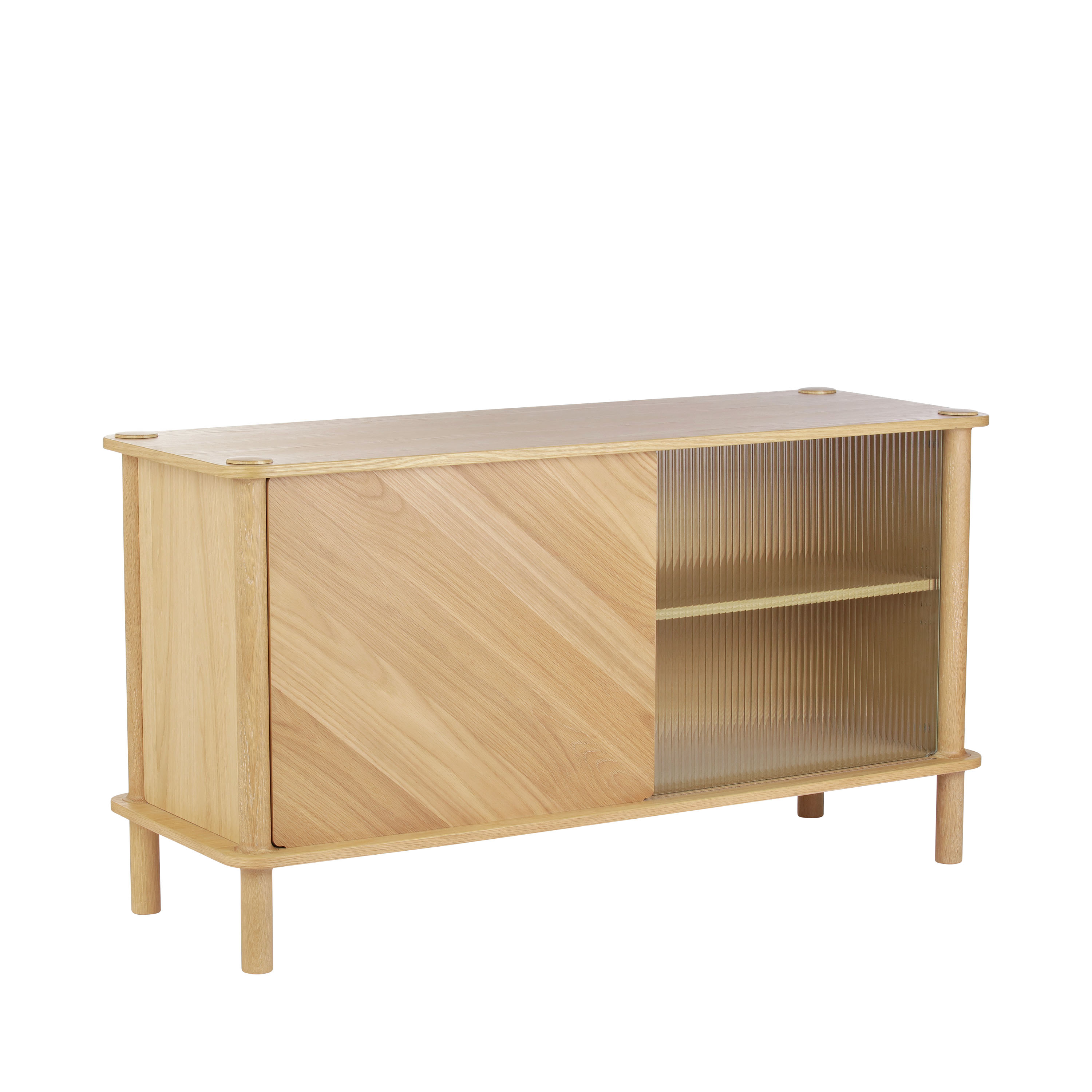 Umage Italic Sidobord 1 Dörr/1 Glasdörr Oak 135cm