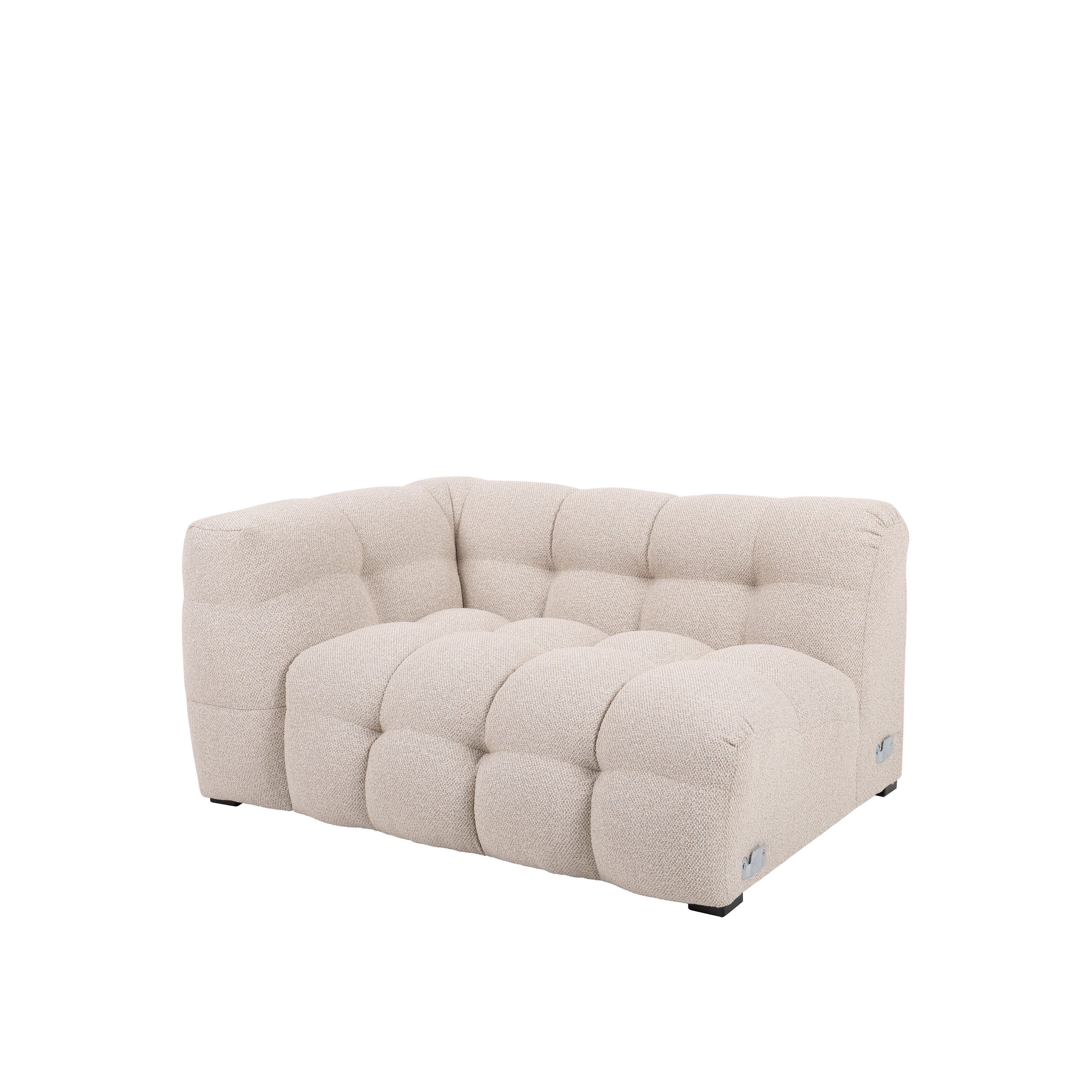Billie 1.5-sits Soffmodul Vänster Armstöd Beige Bouclé 141cm