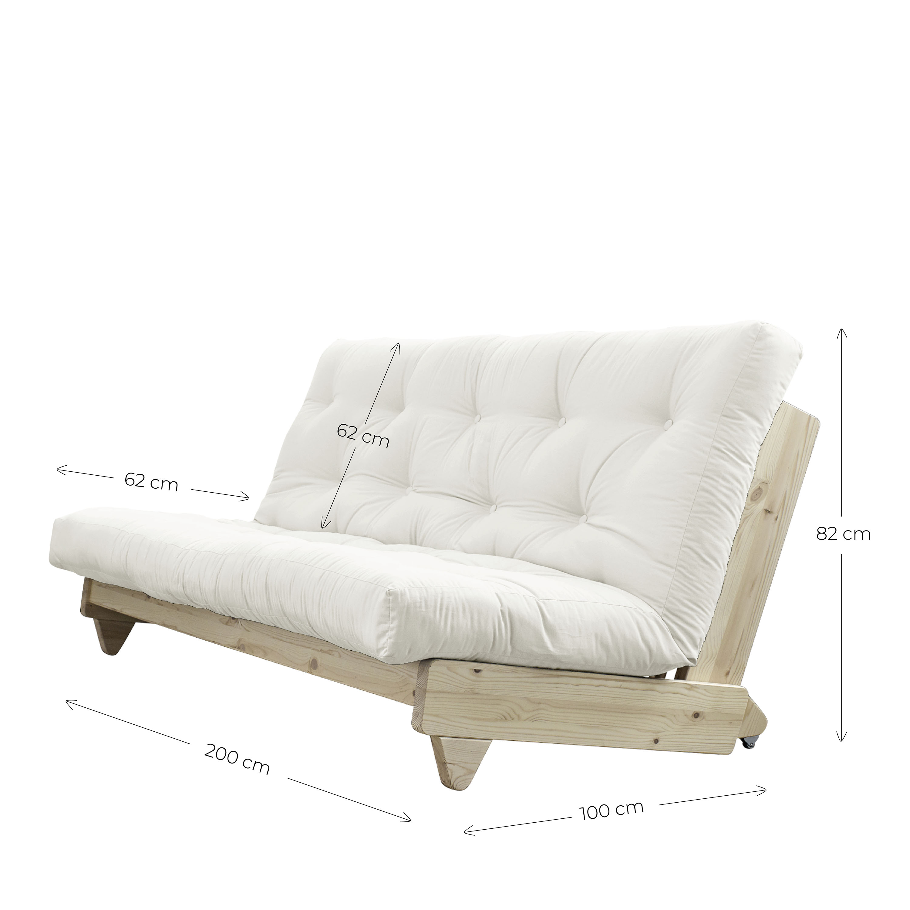 Karup Design Fresh Vuodesohva Luonnollinen/Beige 200 cm