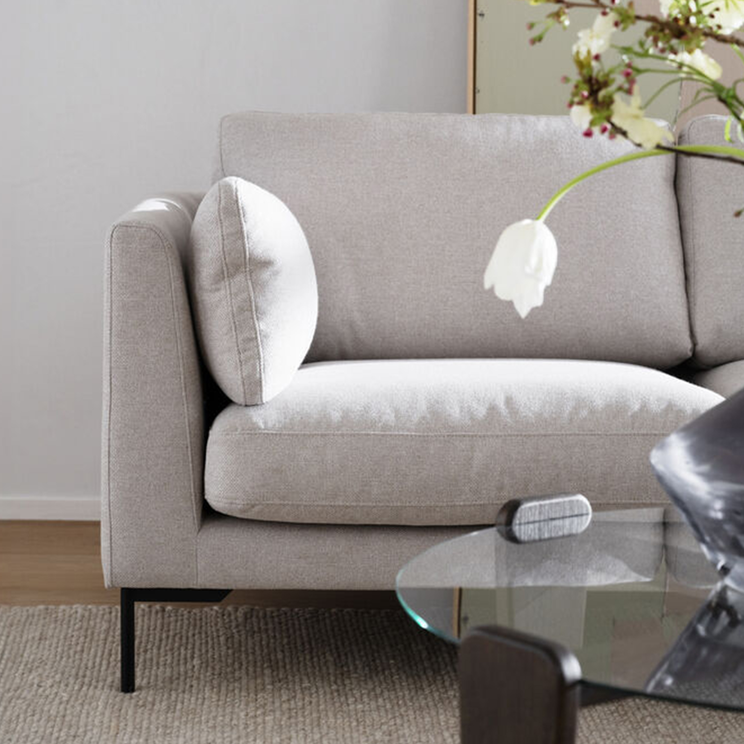 Rowico Home Corwin 3,5-sits Soffa Schäslong Höger Beige