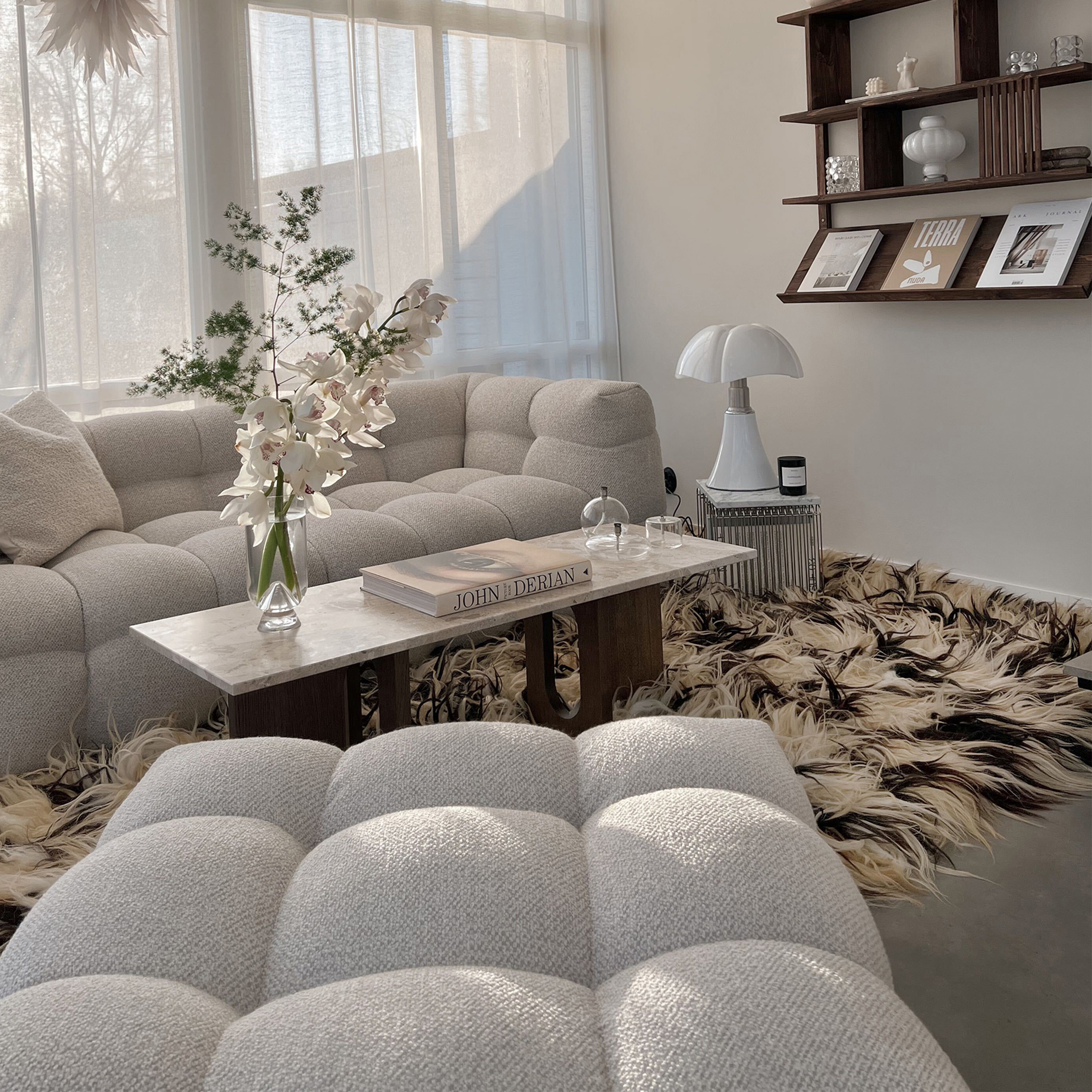 Sleepo Collection Billie Sittpuff Beige Bouclé Large