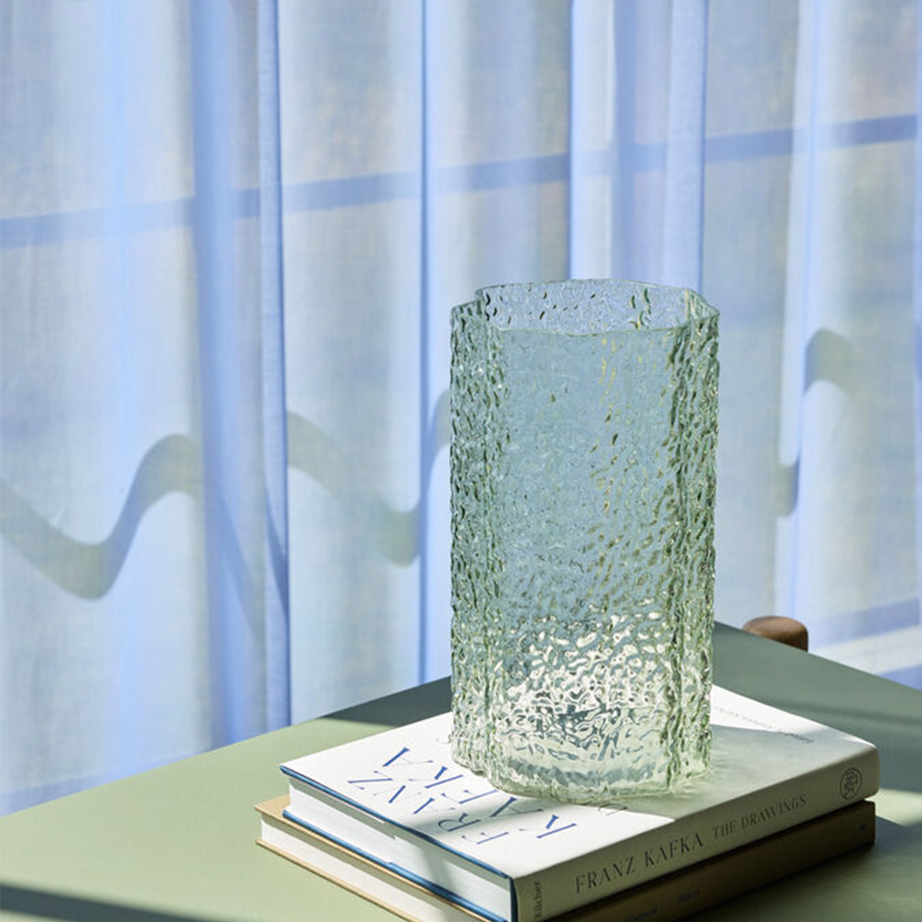 Hübsch Triple Vase Green Clear 3-pack