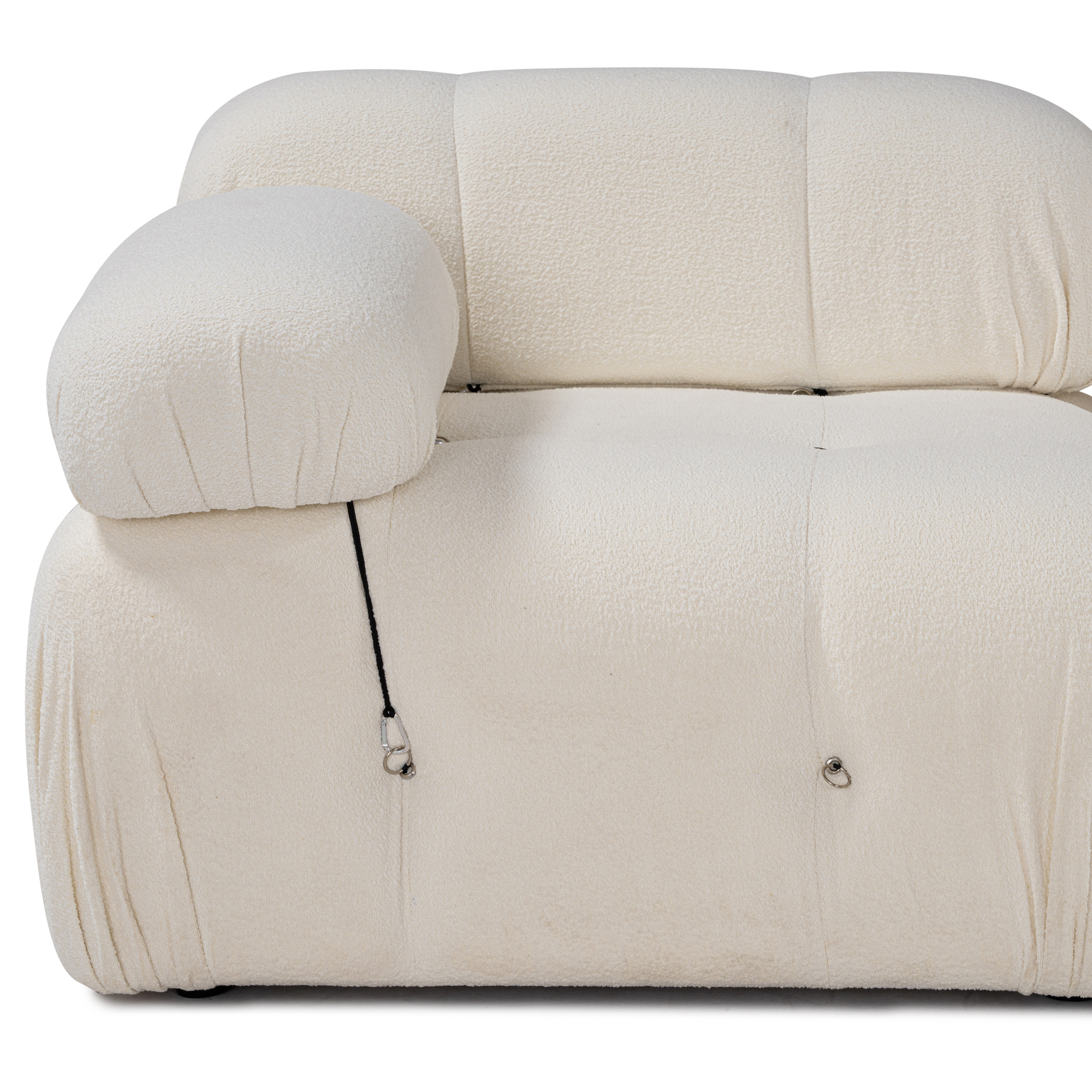 Sleepo Collection Blanca 3-istuttava Divaanisohva White Bouclé