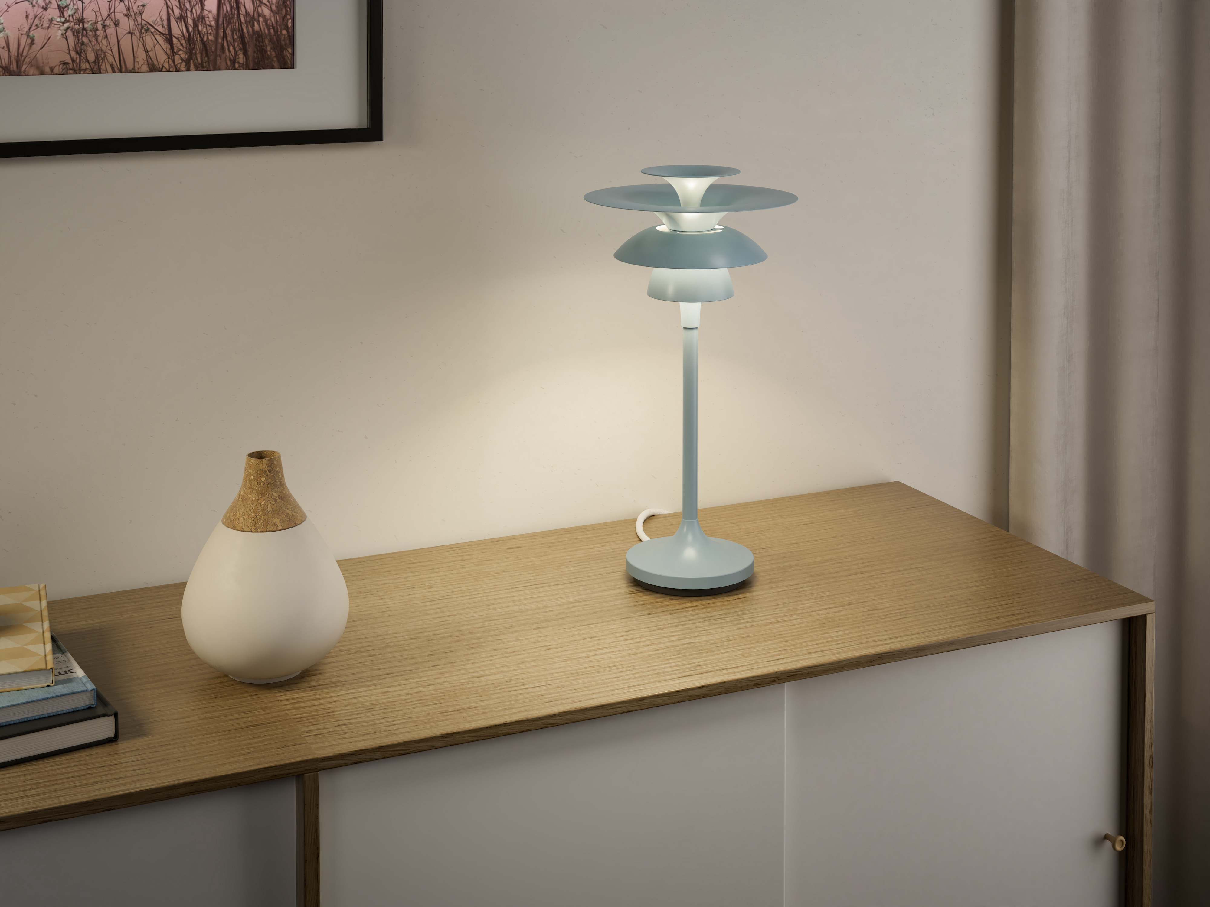 Belid Picasso Bordlampe Isblå 35cm