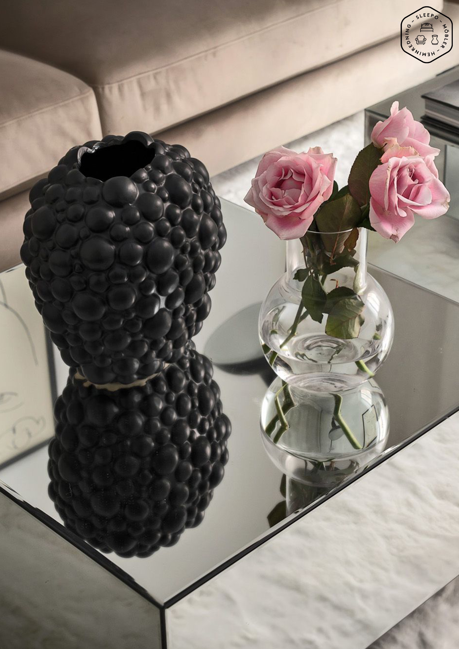 Byon Celeste Vaasi Musta 26cm