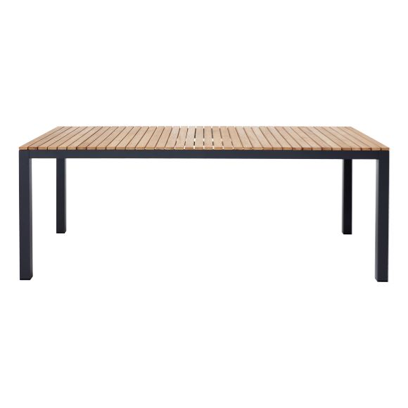Cinas - Mood Extreme Squared spisebord Natural/Anthracite 208x100 - Grå  - Utendørs Spisebord