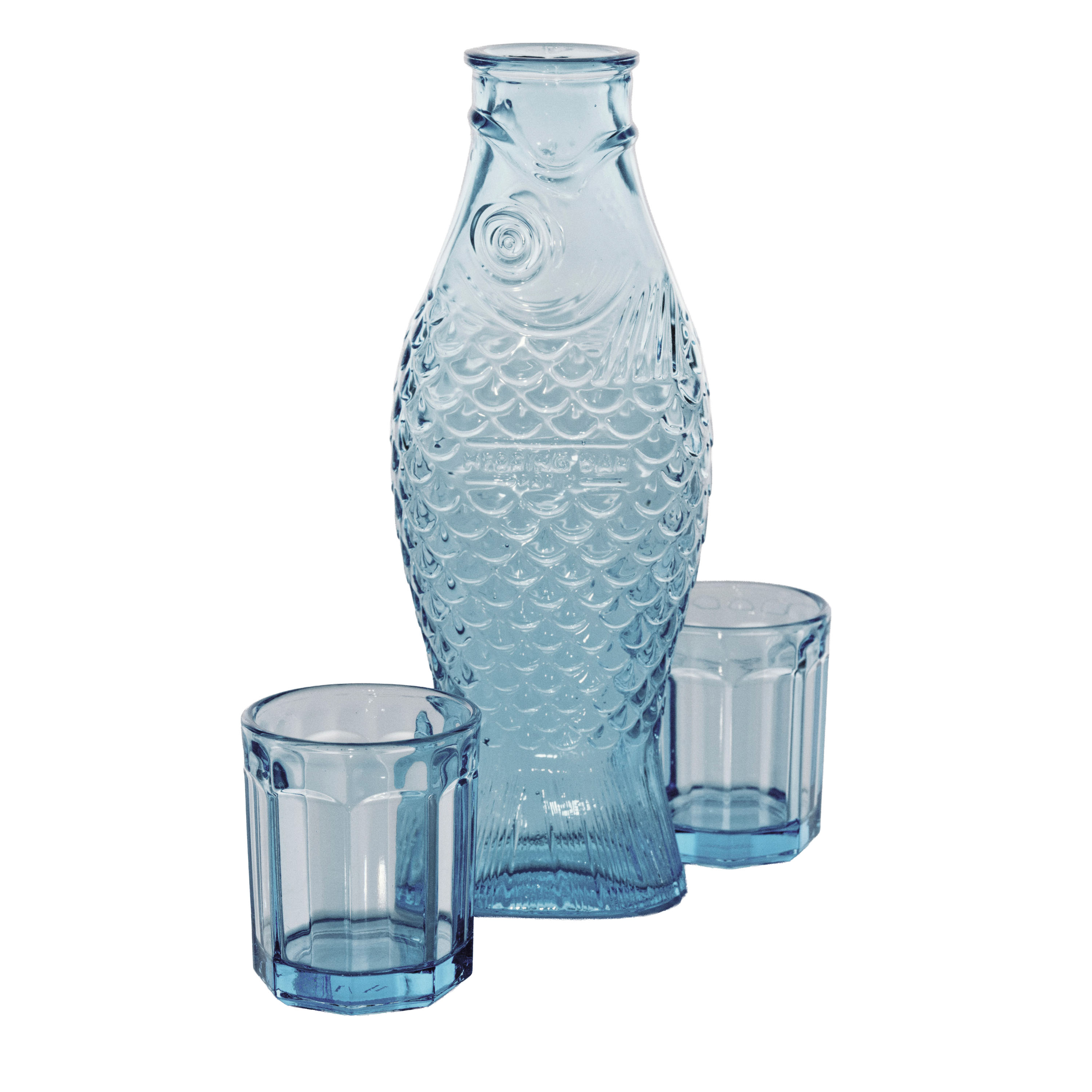 Serax Fish&amp;Fish Karaff med 2 Glas Blue