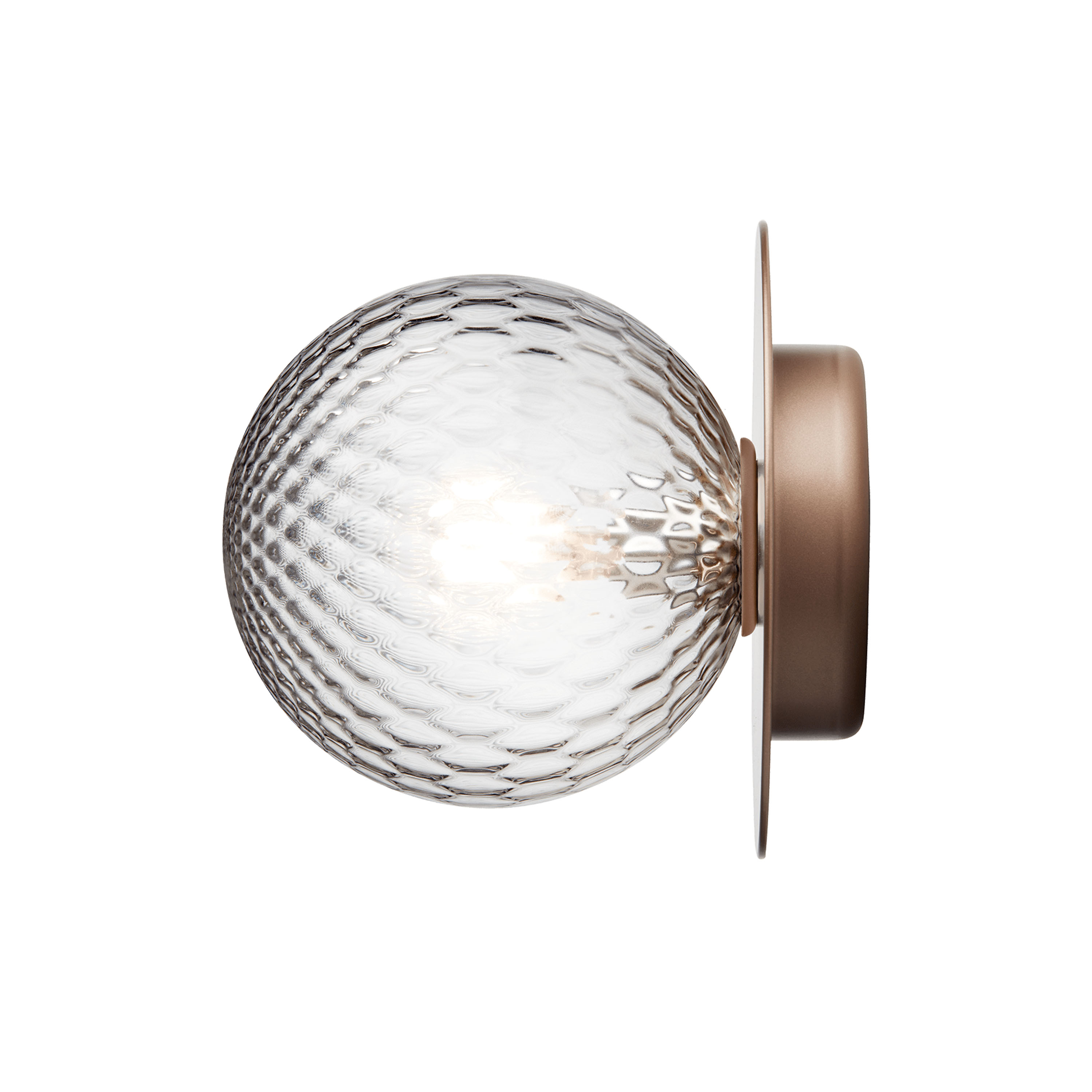 Nuura Liila 1 Vägg-/taklampa Dark Bronze/Optic Clear Medium