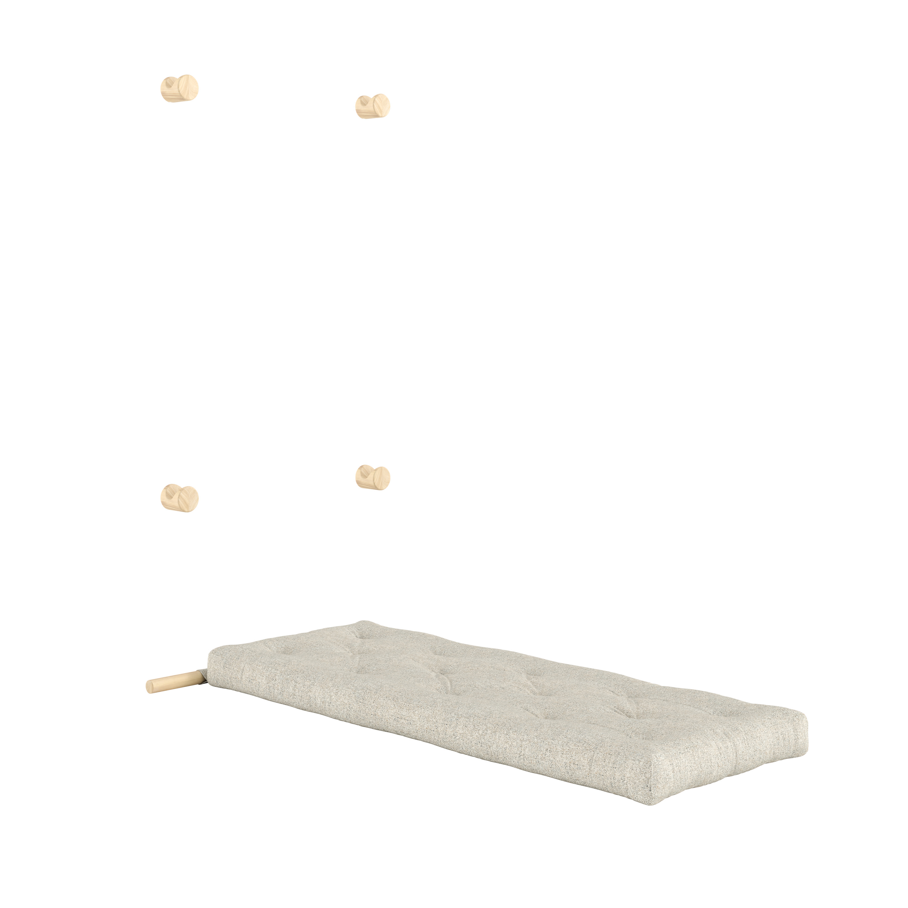 Karup Design Hooked Bäddfotölj Raw Soft Chalk 75x200
