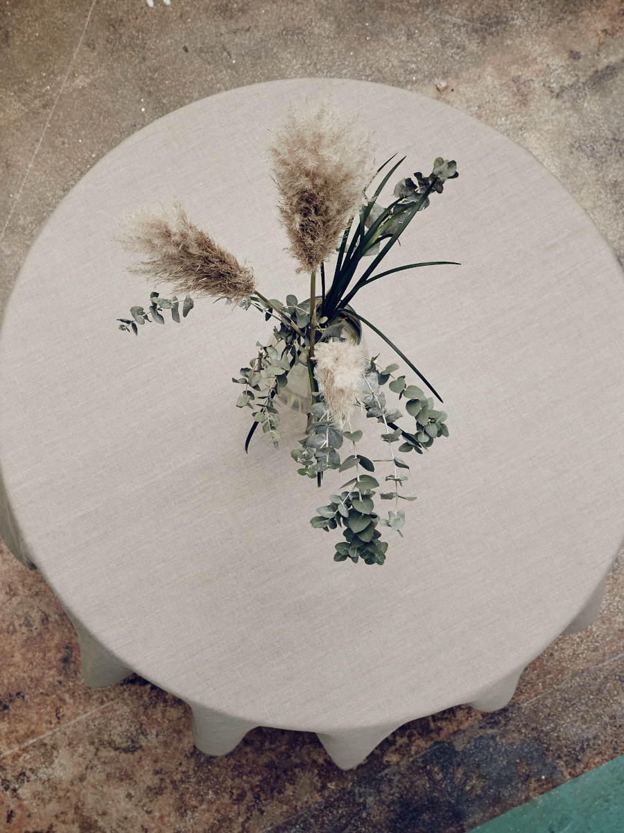 Lovely Linen Classic Linneduk Natural Ø170