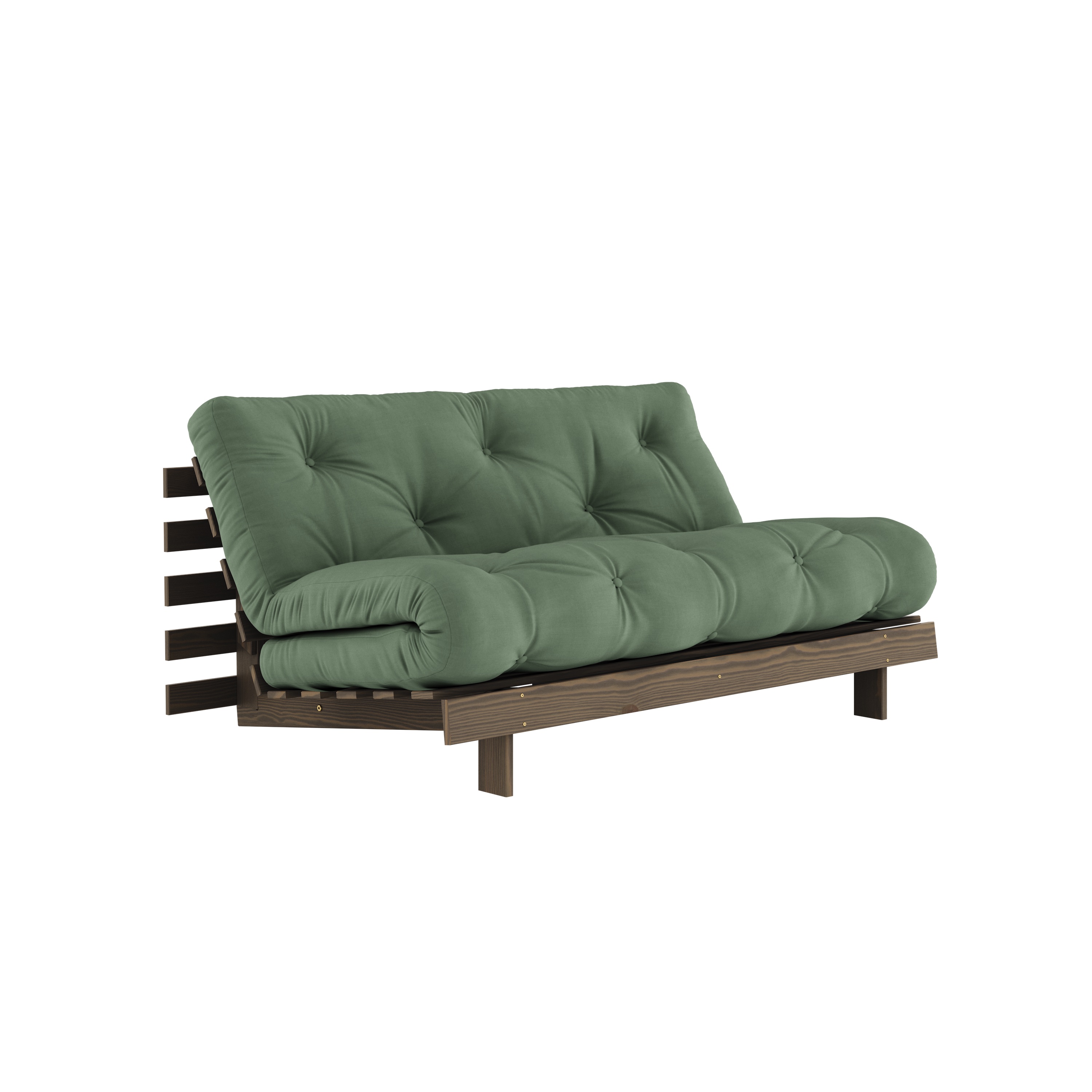 Karup Design - Roots Schlafsofa Braun/Olivgrün 160cm
