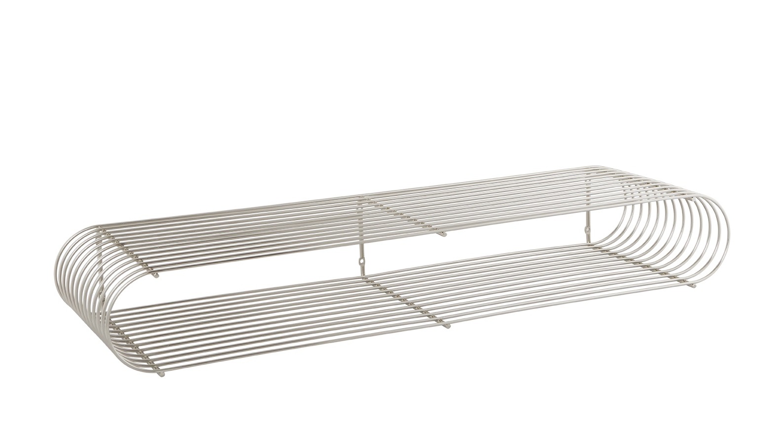 Curva Wall Shelf Silver 80cm