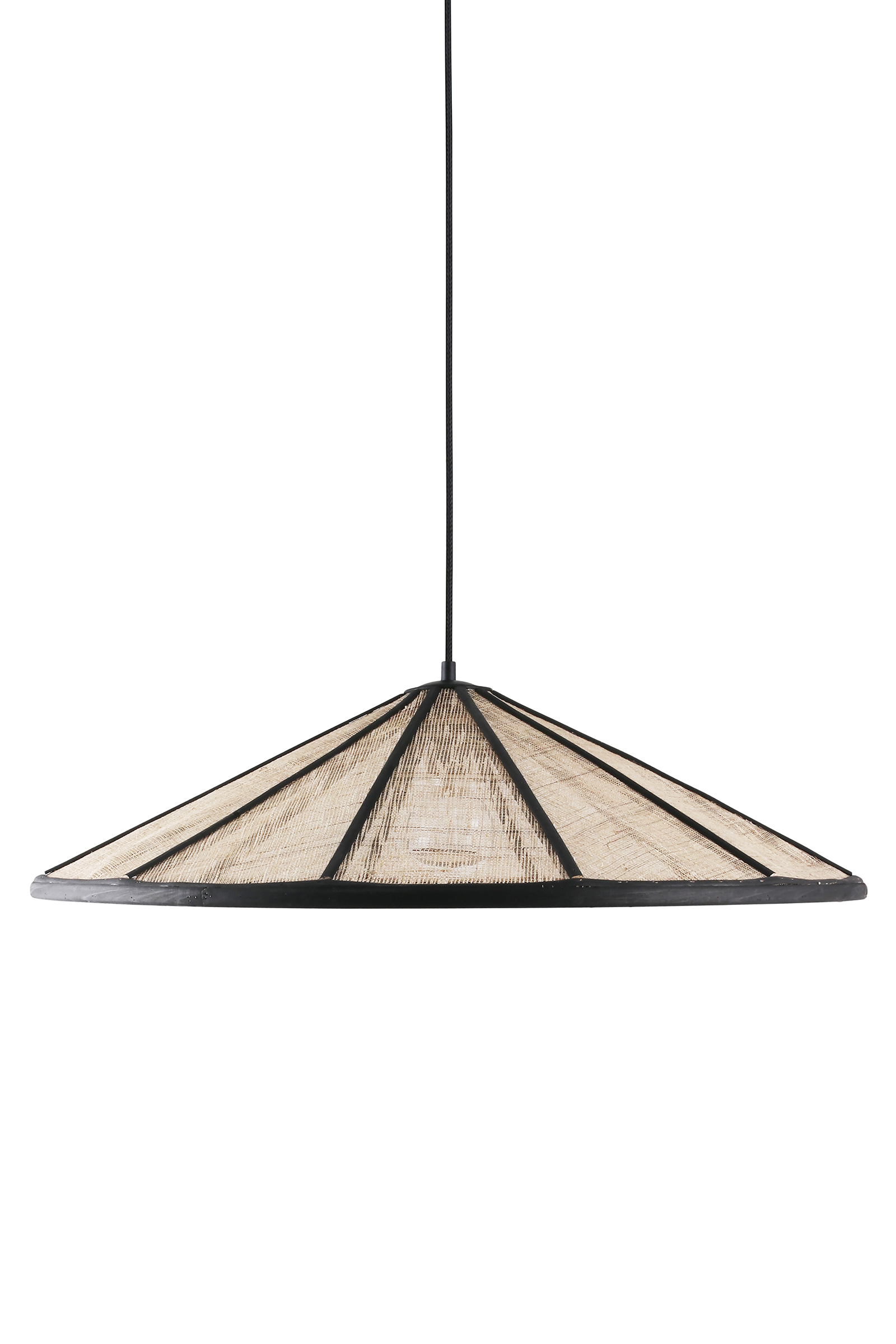 Globen Lighting - Akira Deckenleuchte Schwarz/Natur 70 - Deckenleuchten