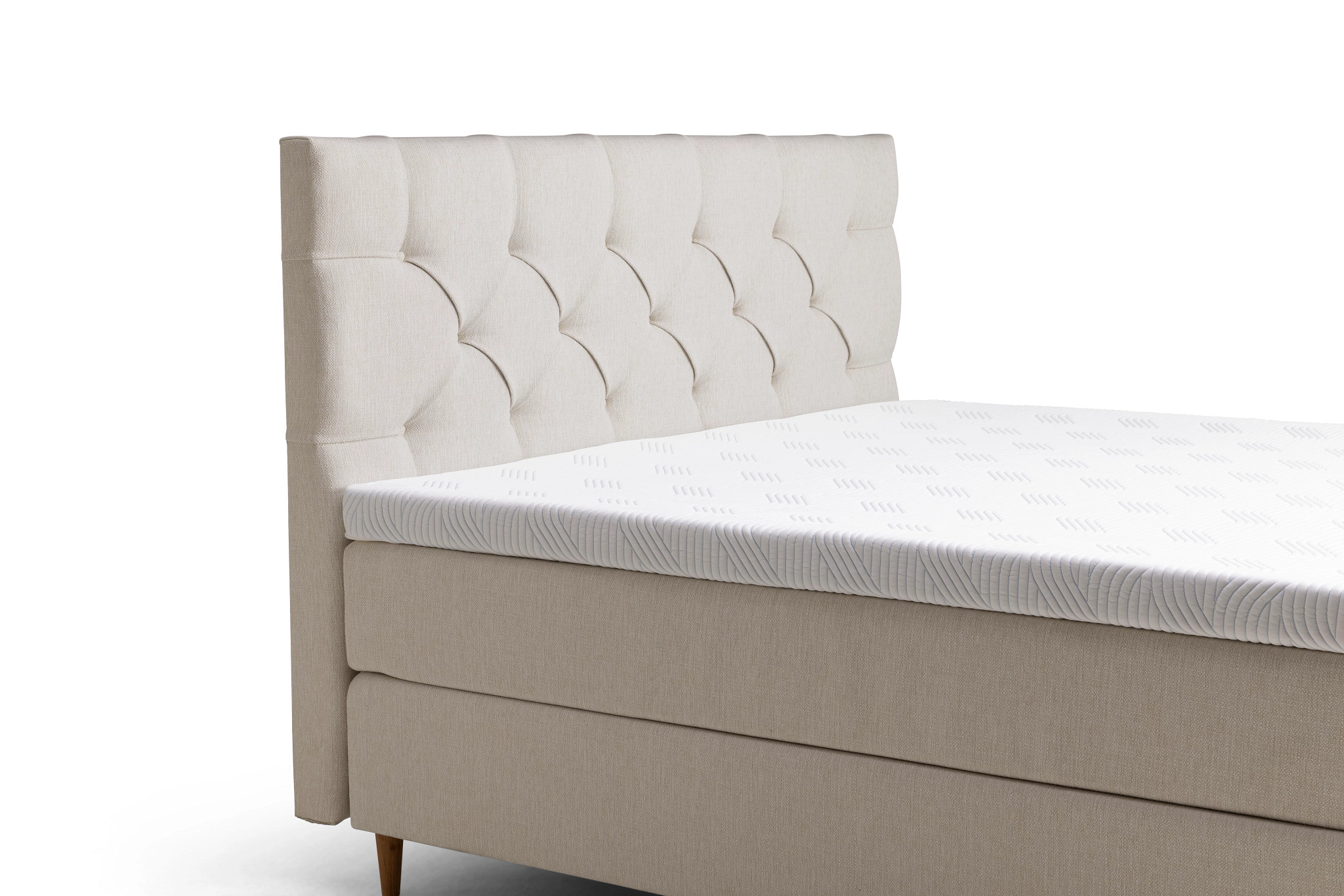 Tempur - Promise Stitch Sänggavel Ivory 160x128 - Vit