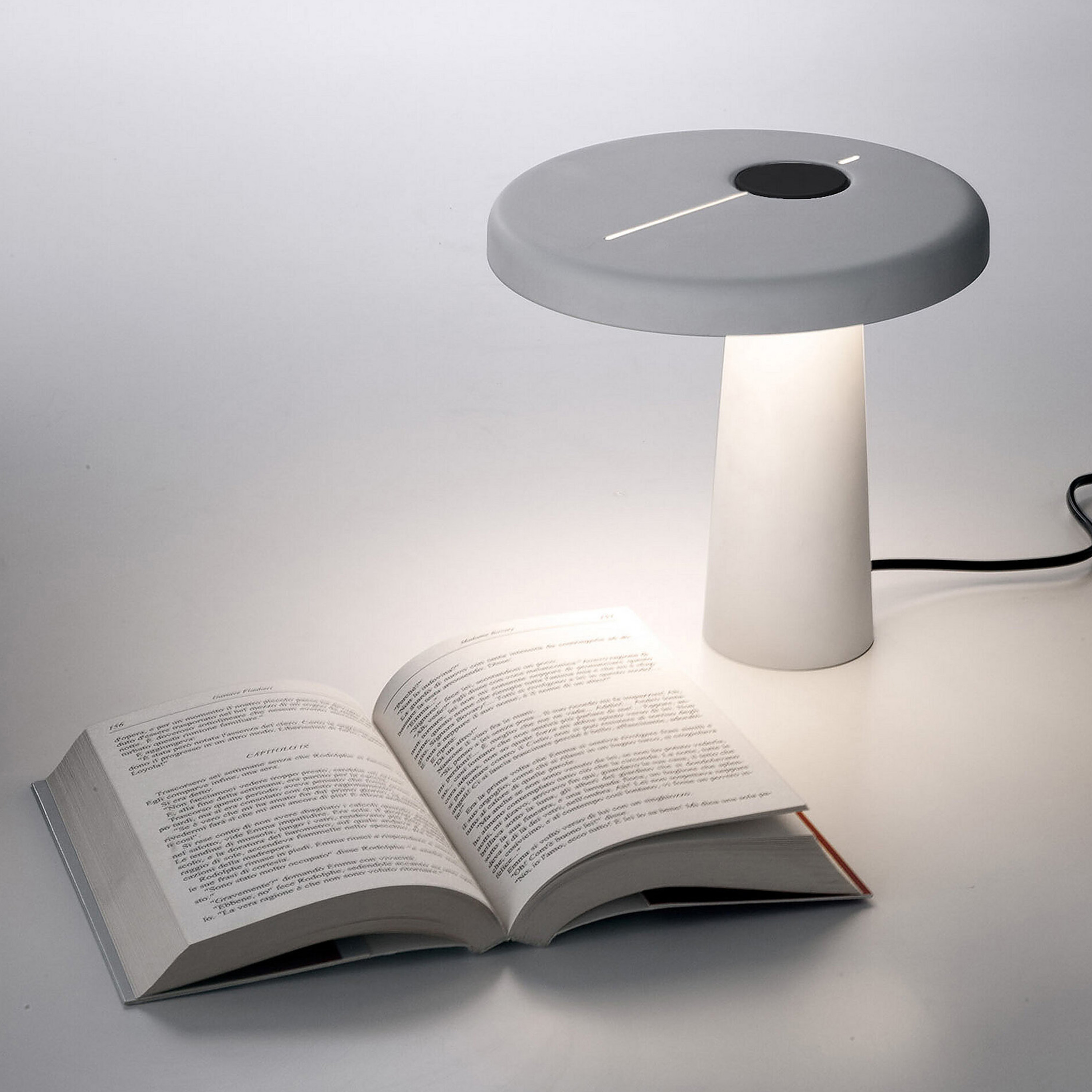 Martinelli Luce Hoop Tischlampe LED Weiß Ø21