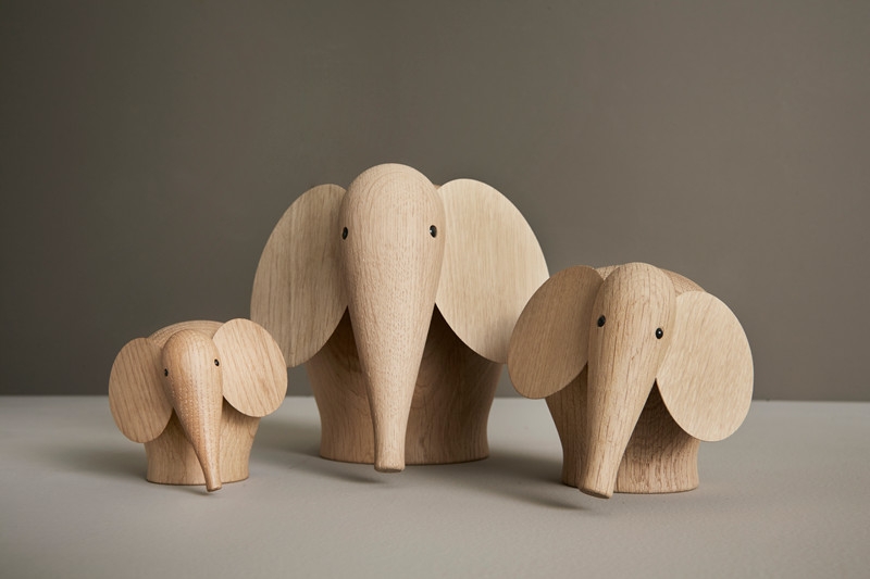 Woud Nunu Elephant -koriste 16cm