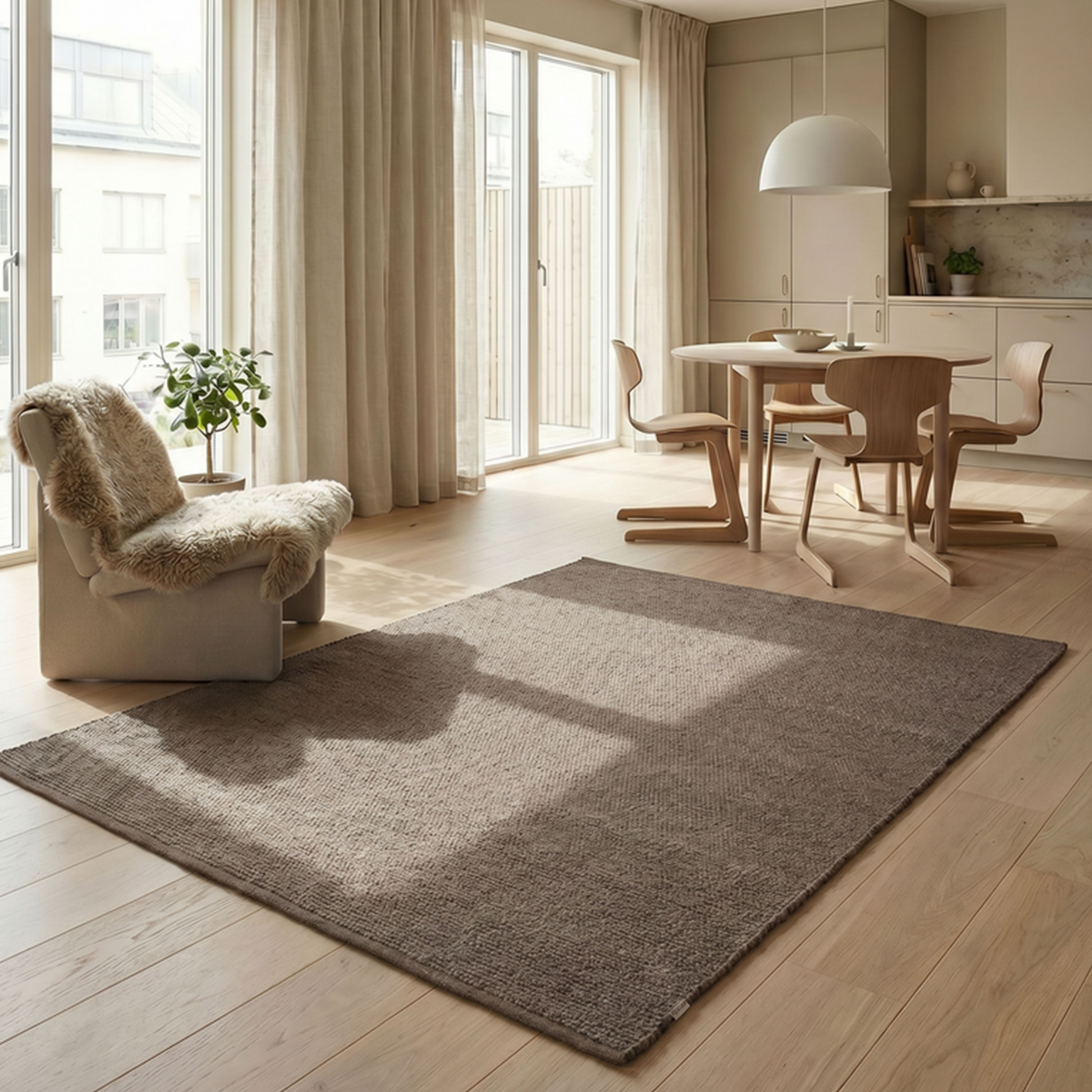 Classic Collection Merino Ullteppe Brun 200x300