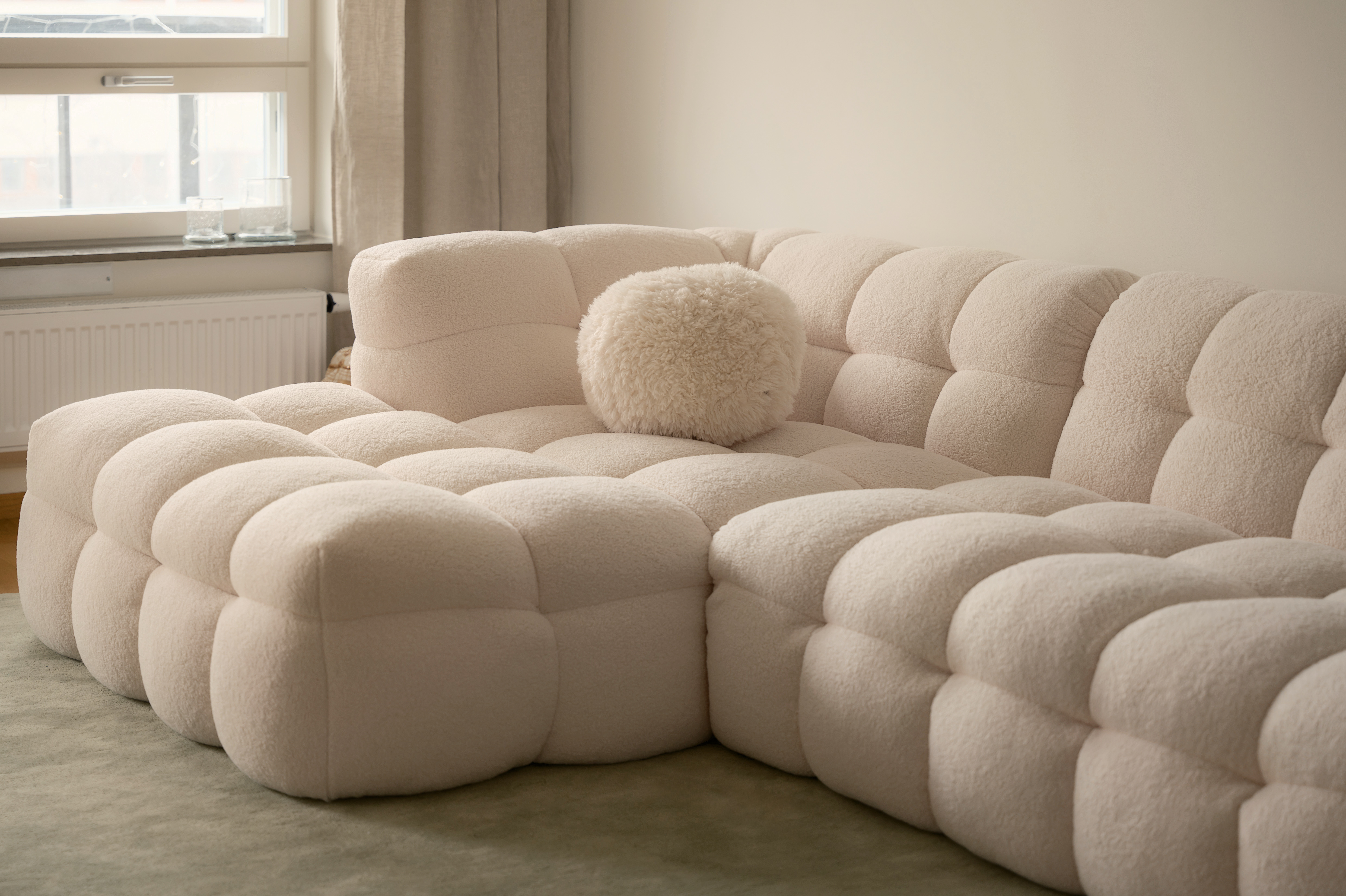 Sleepo Collection Billie Divaanisohva Vasen Creme Teddy