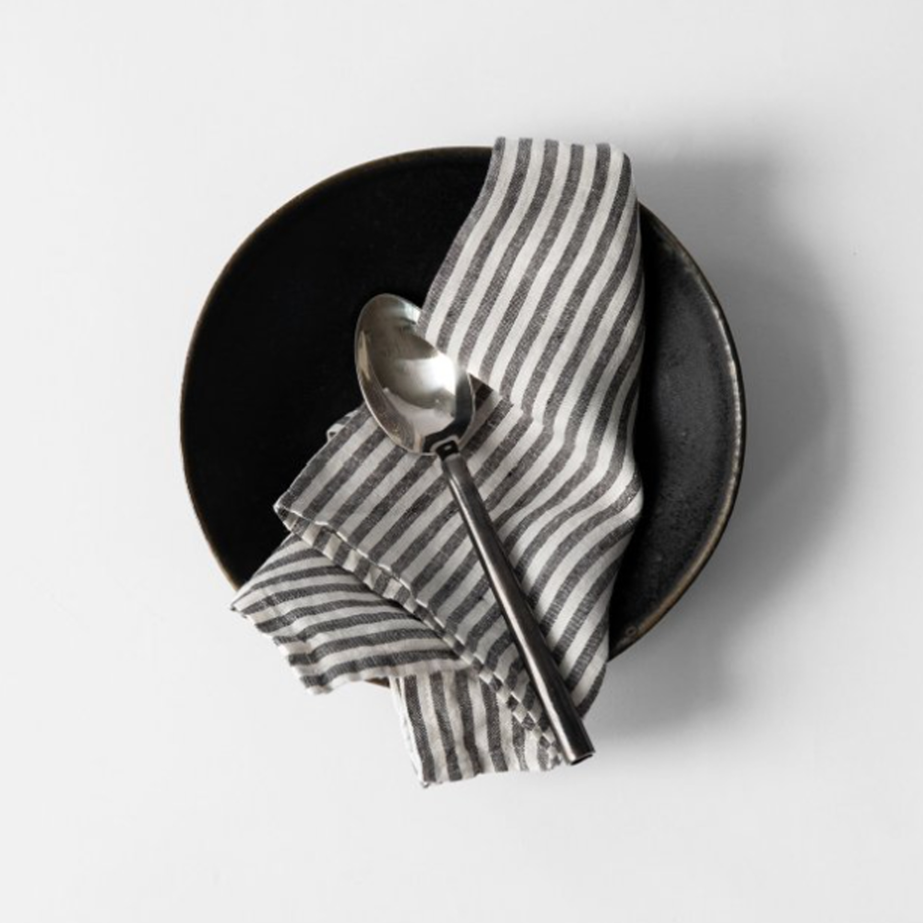 Tell me more Lautasliina Pellava Harmaa/Valkoinen