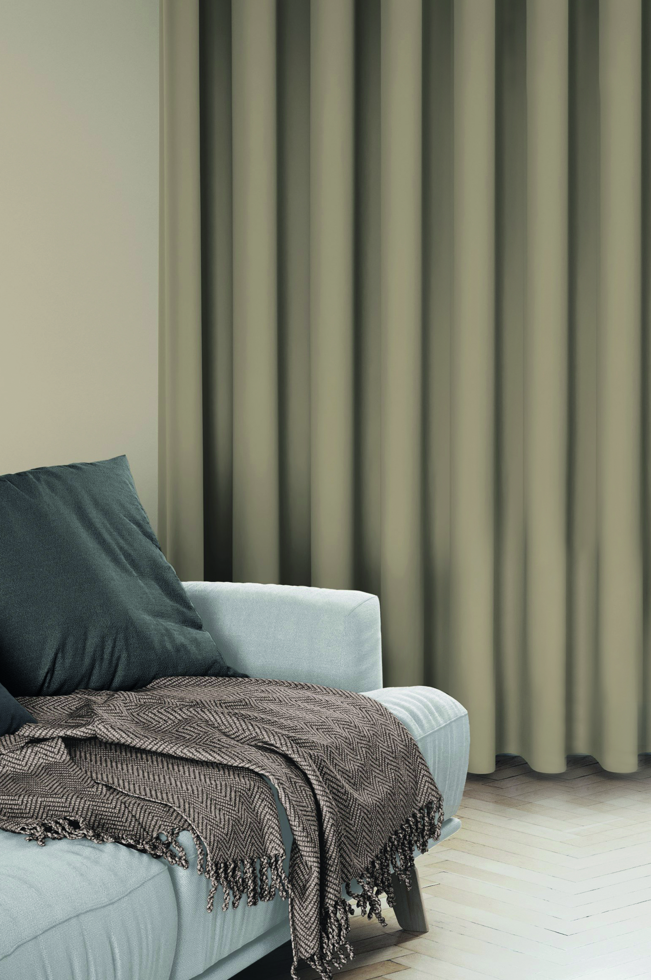 Svala Mörkläggande Gardinlängd Beige 268x280