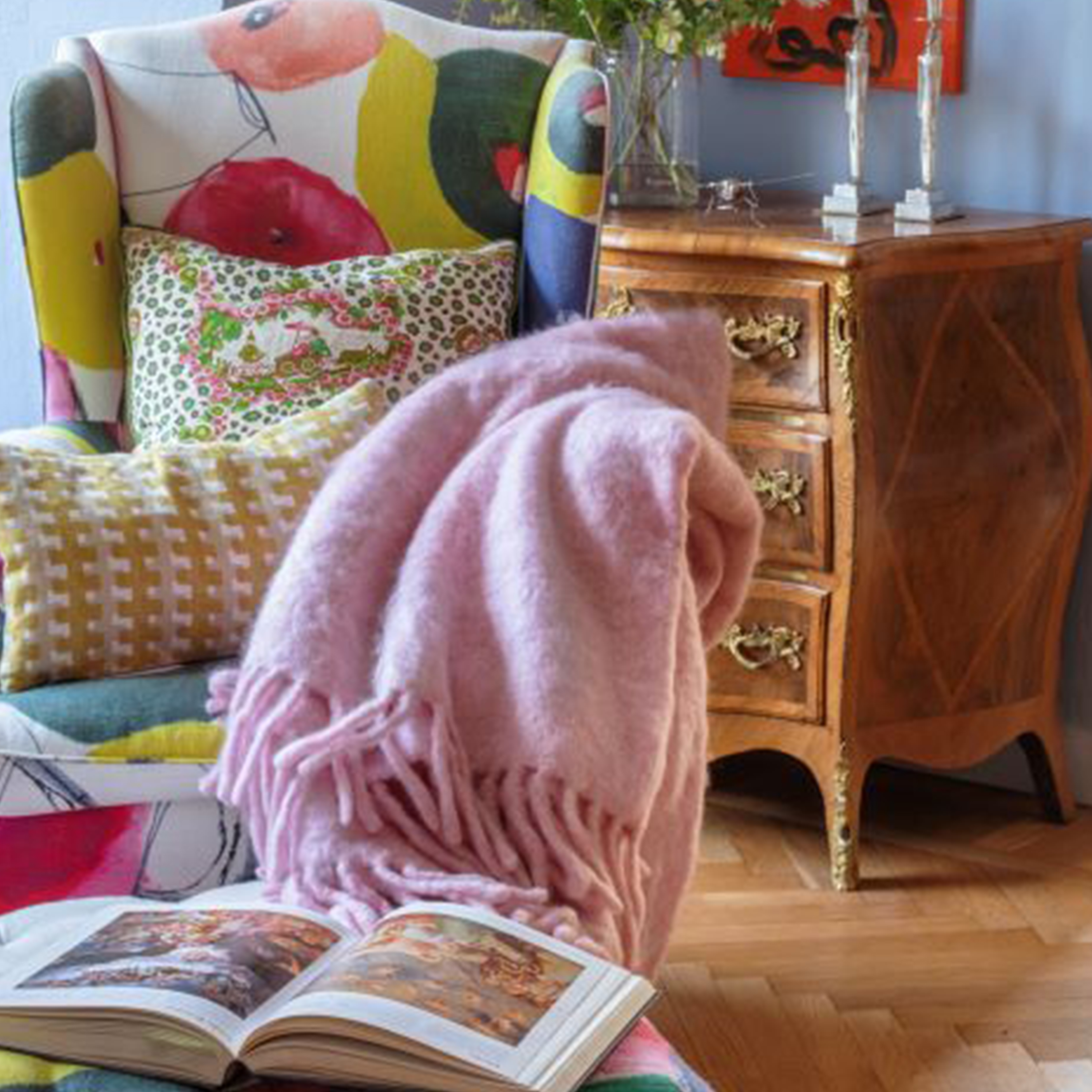 Stackelbergs Luxury Kid Mohair Decke Rosa