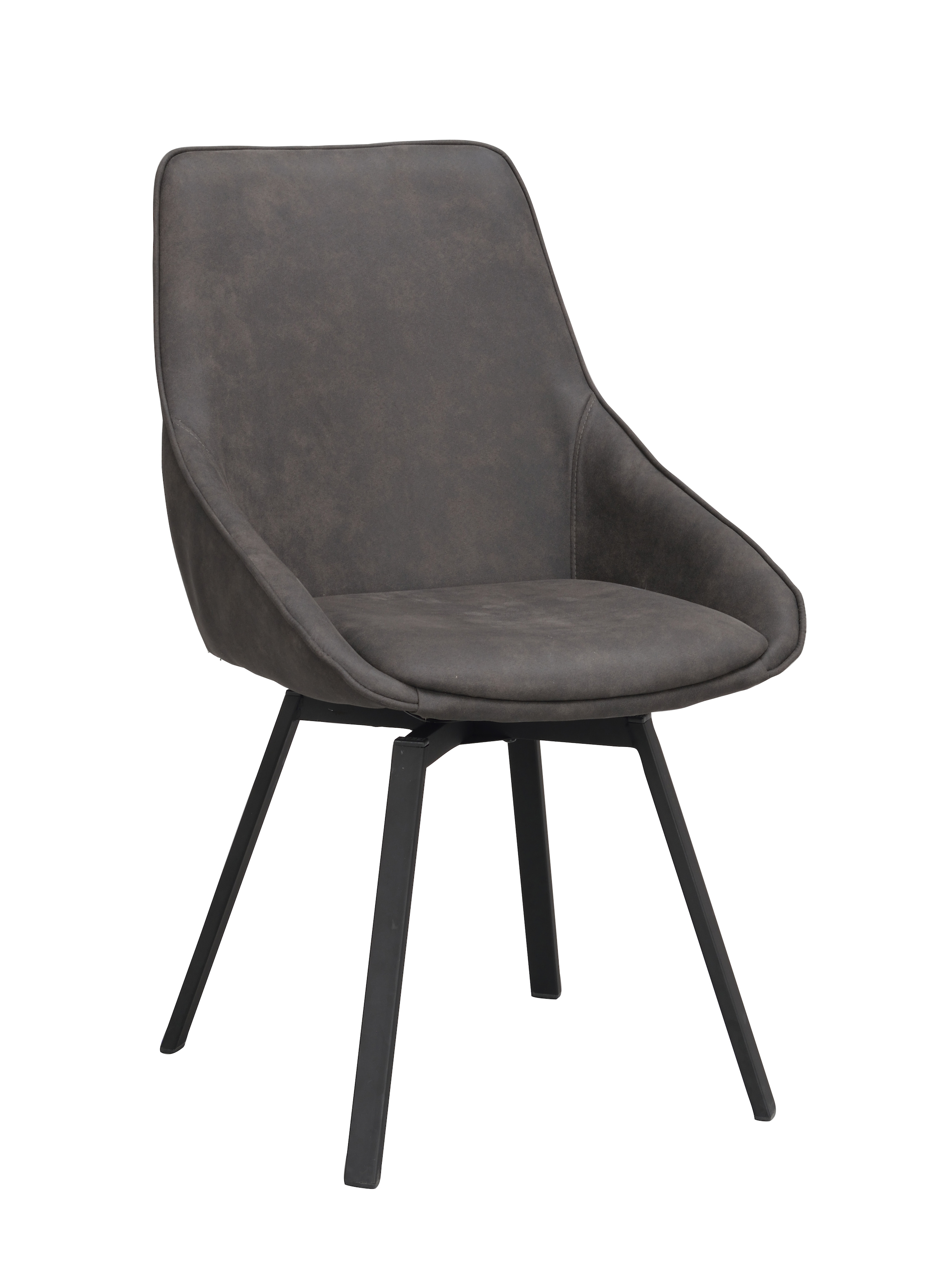 Rowico Home Alison Matstol Mörkgrå Microfiber/Svart
