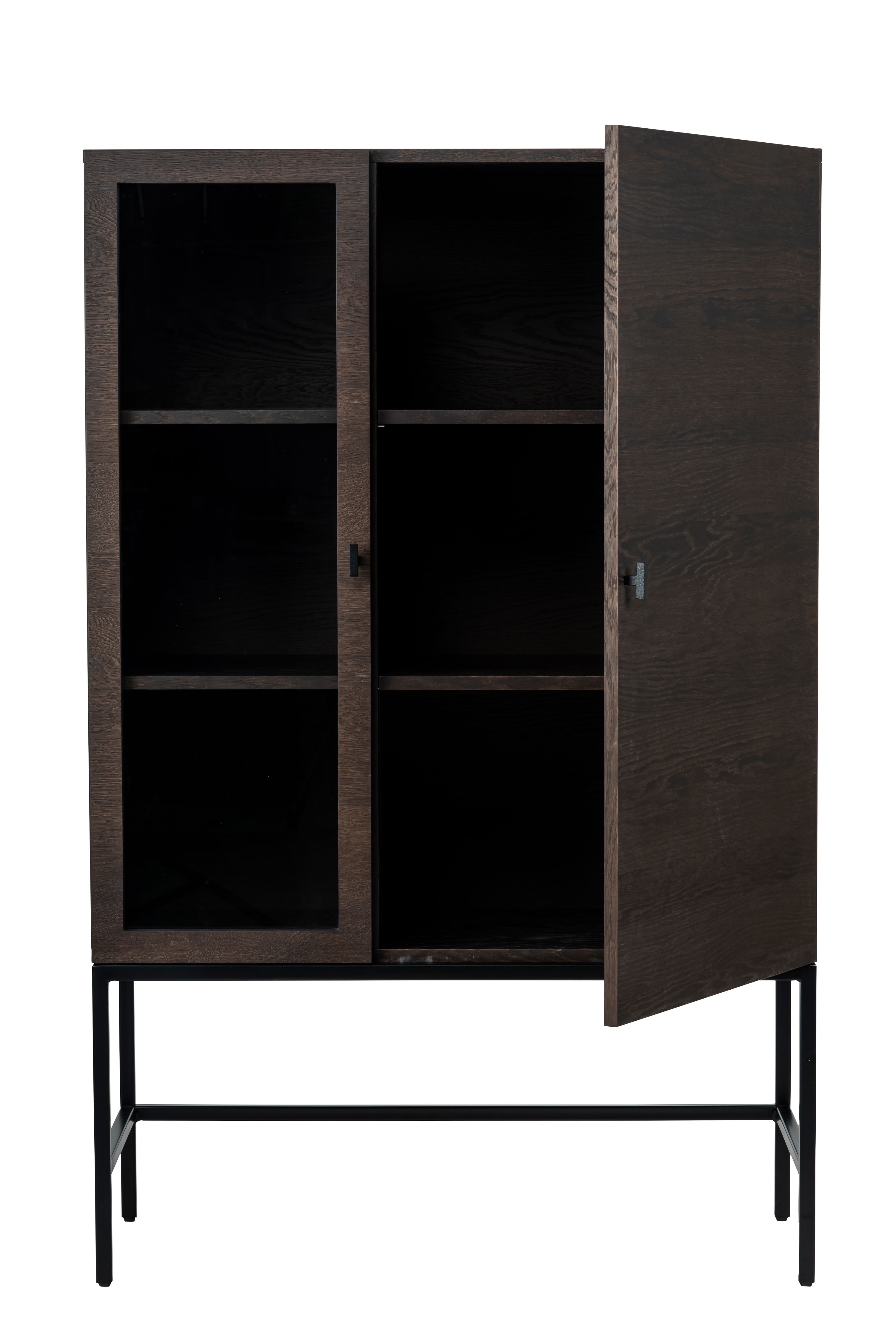 Nordic Home Almina Highboard Brunbetsad Ek/Svart