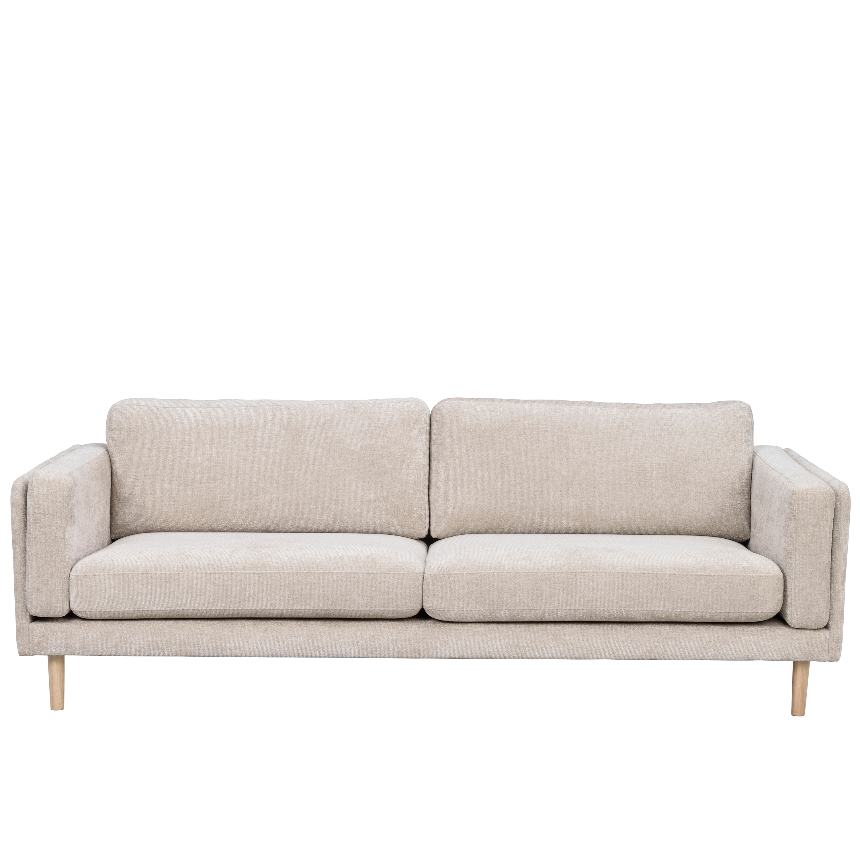 Braden 3-Sitzer Sofa Hellbeige/Weiß Pigmentierte Eiche