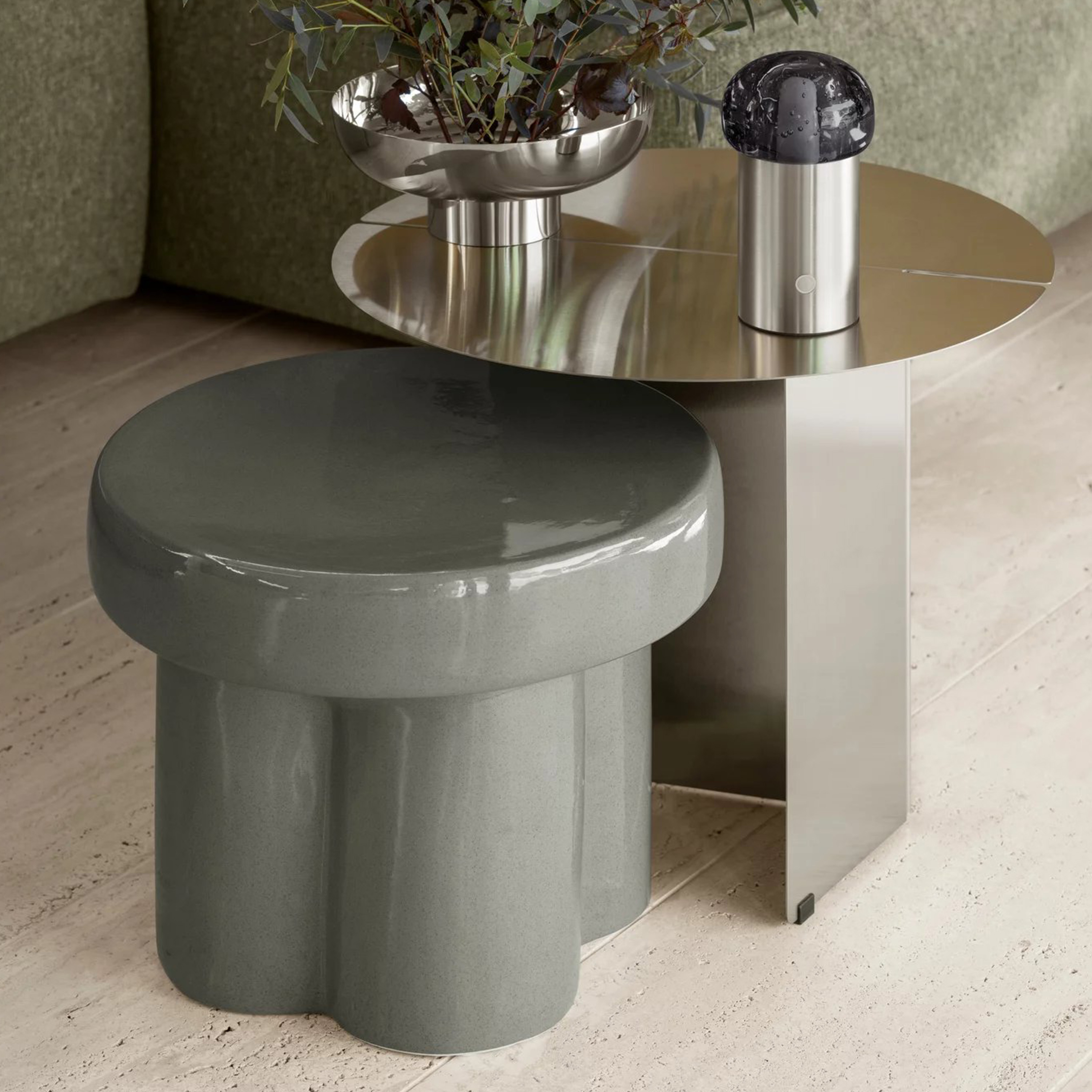 Blomus Toru Ceramic Sidobord Elephant Skin shape Low