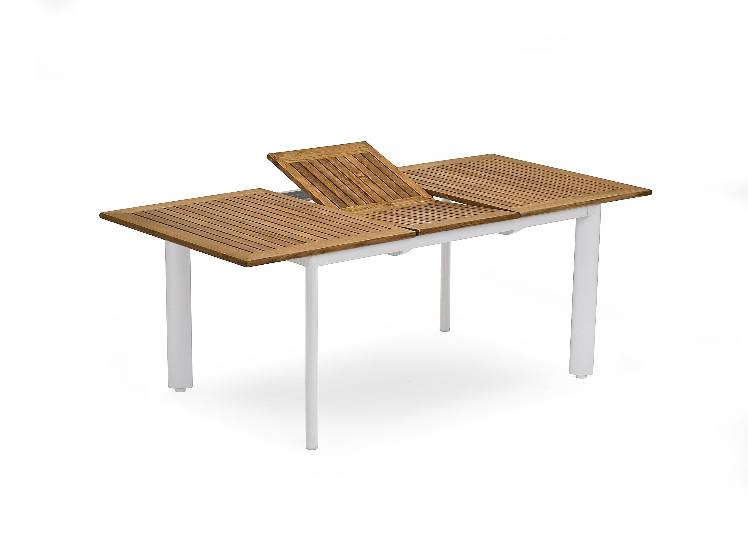 Hillerstorp - Nydala Spisebord Hvit/Teak 96 x 150/200 - Holz  - Utendørs Spisebord