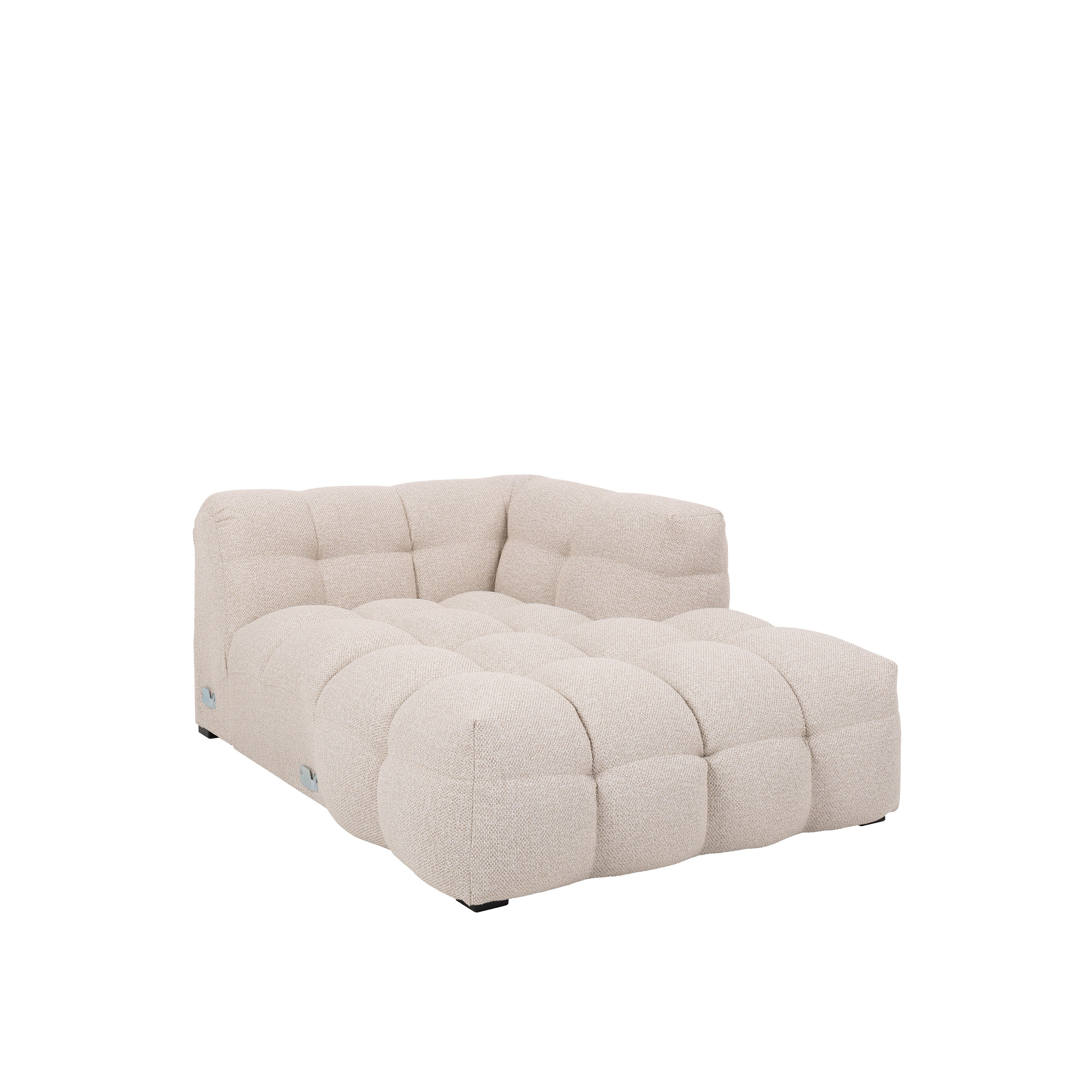 Billie Sjeselongmodul Høyre Armlene Beige Bouclé 118cm