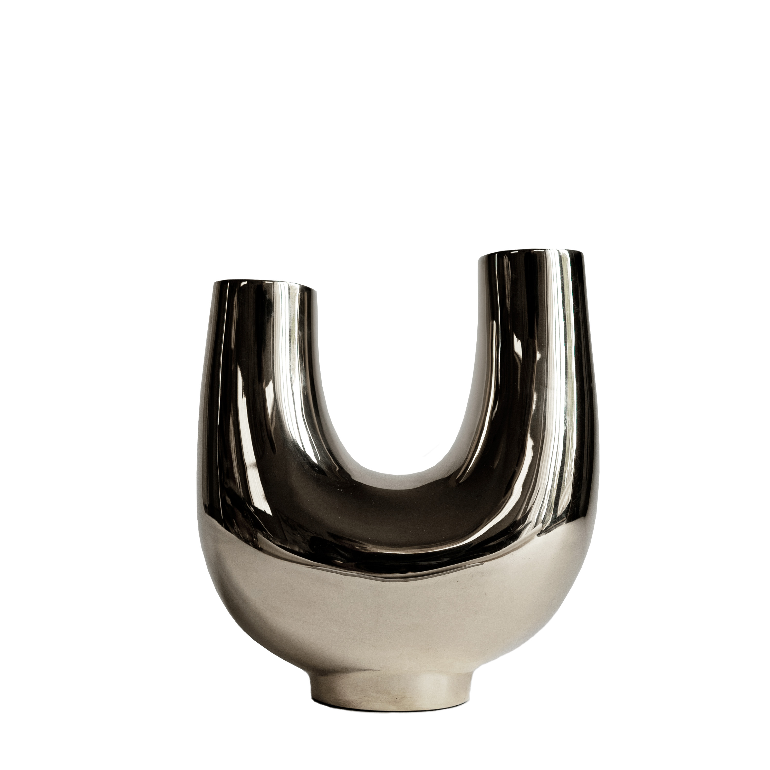 Hein Studio - Kazumi Maljakko Titaani 19cm Hopeanvärinen - Mässing, Mässingsfinish - Maljakot