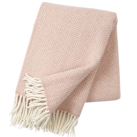 Klippan Yllefabrik - Samba Ullpläd Rose - Rosa