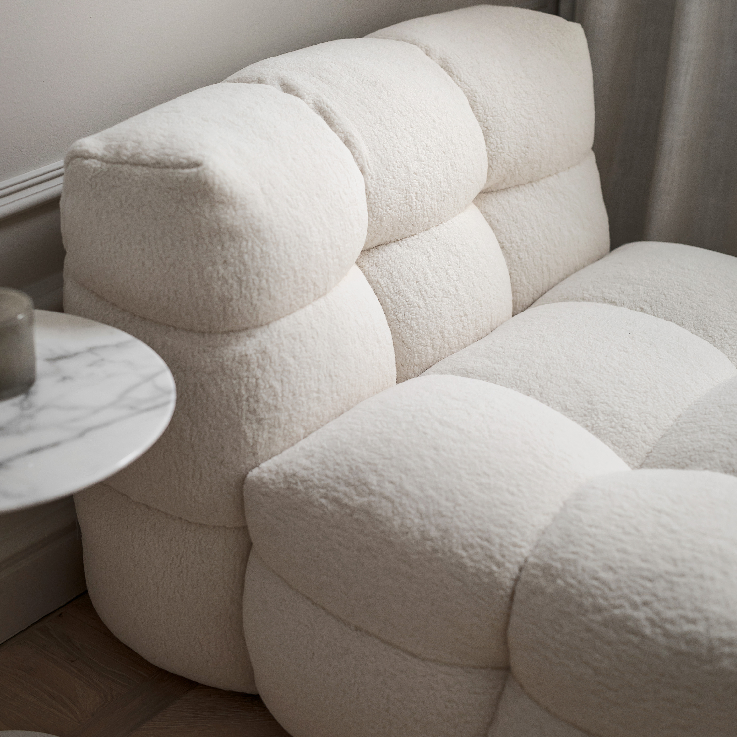 Sleepo Collection Billie Loungetuoli Creme Teddy 89cm