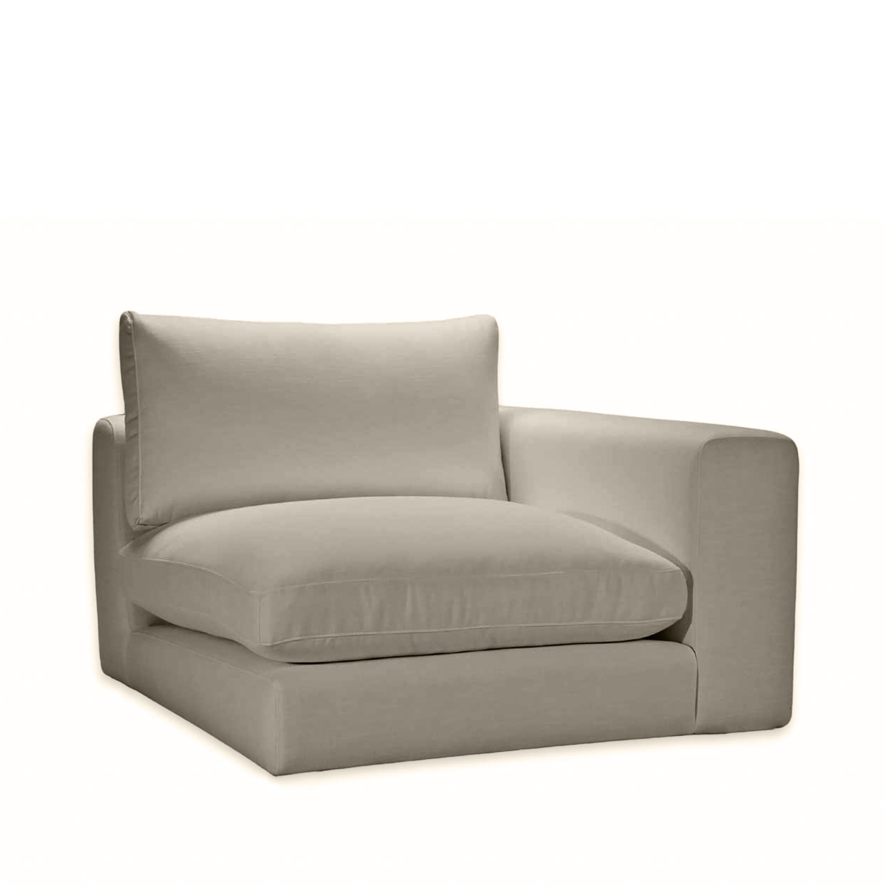 Sleepo Collection Capri 1-seter sofamodul med høyre armlene Taupe 107cm