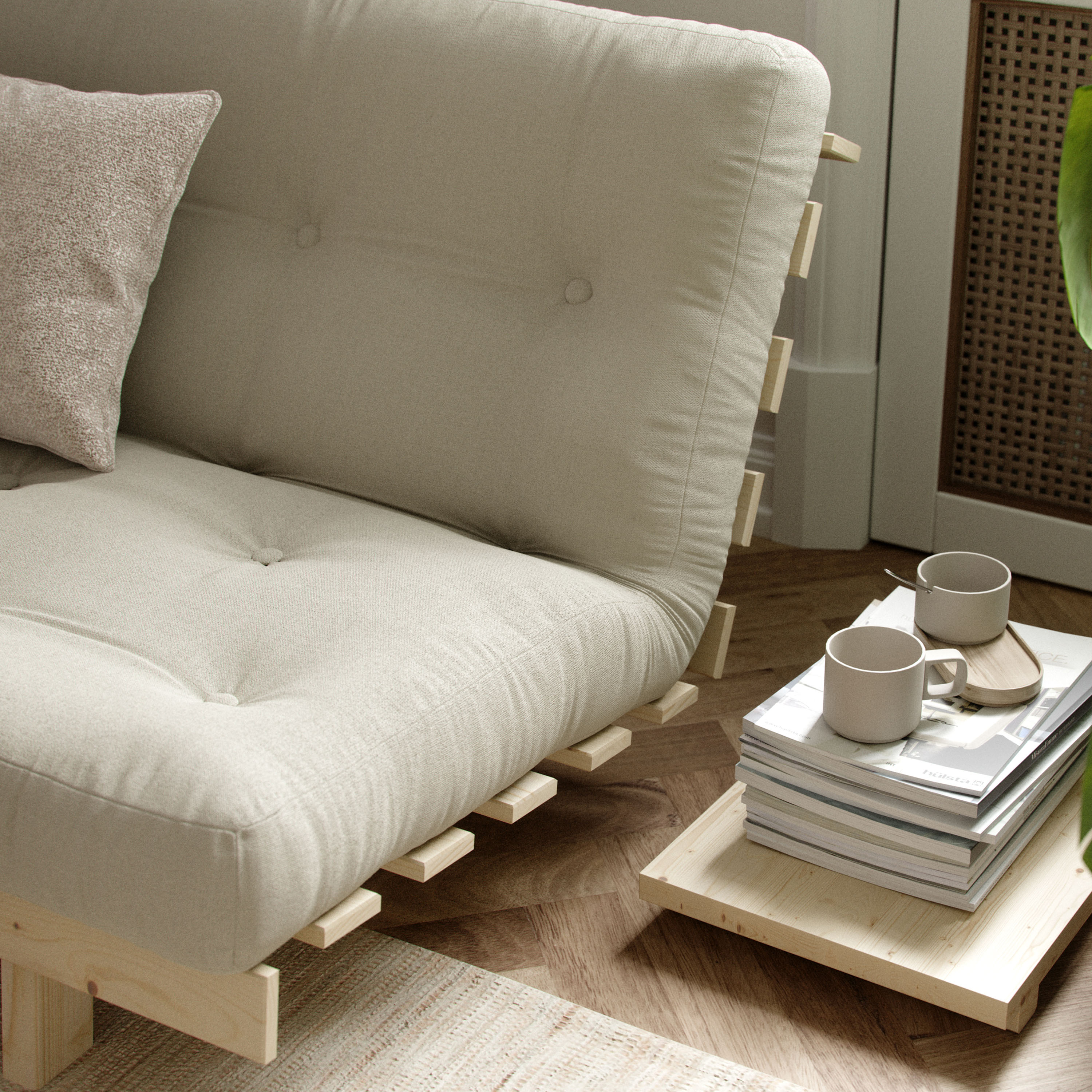 Karup Design Lean Vuodesohva Natur/Mocca 190cm