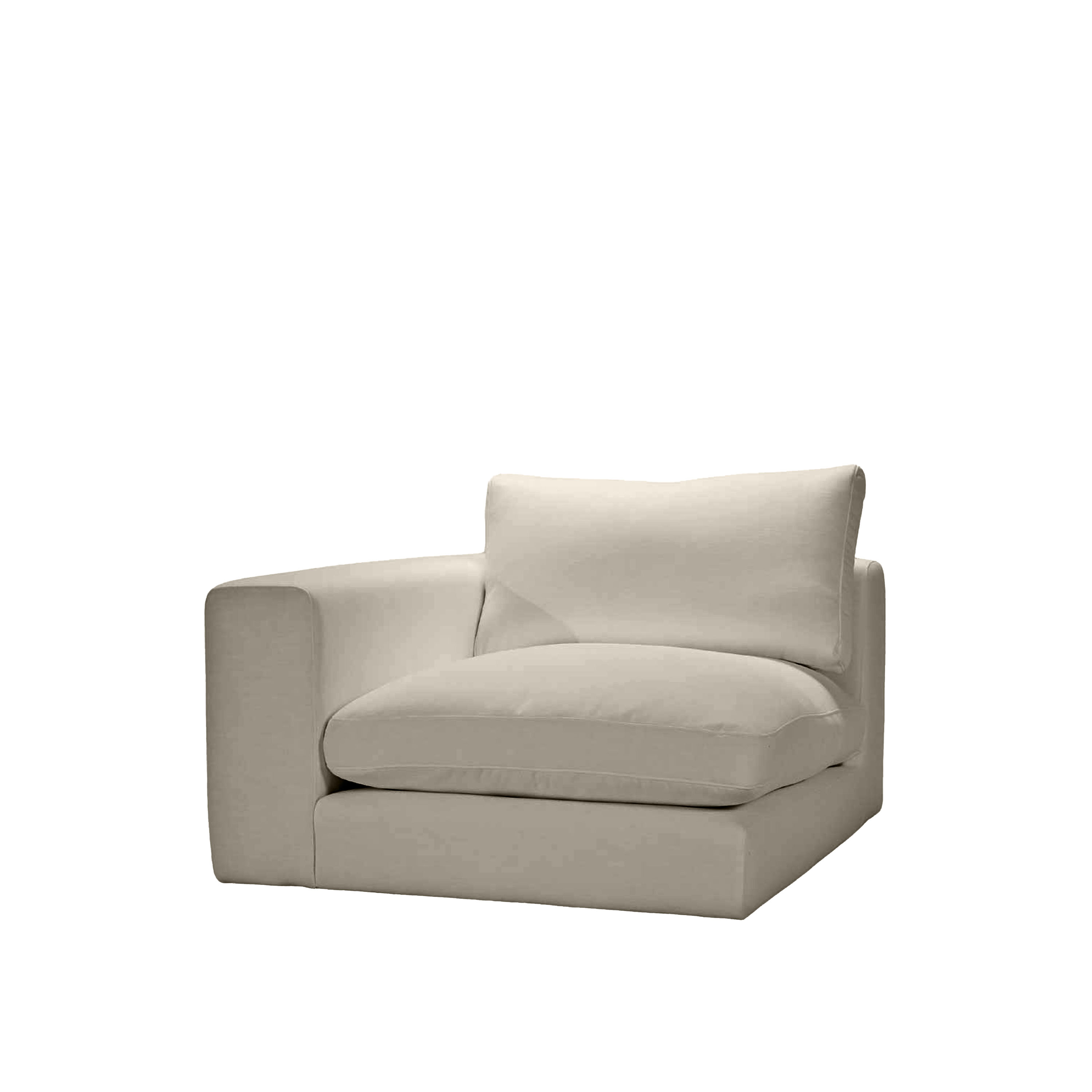 Capri 1-sits Soffmodul Vänster Armstöd Taupe 107cm