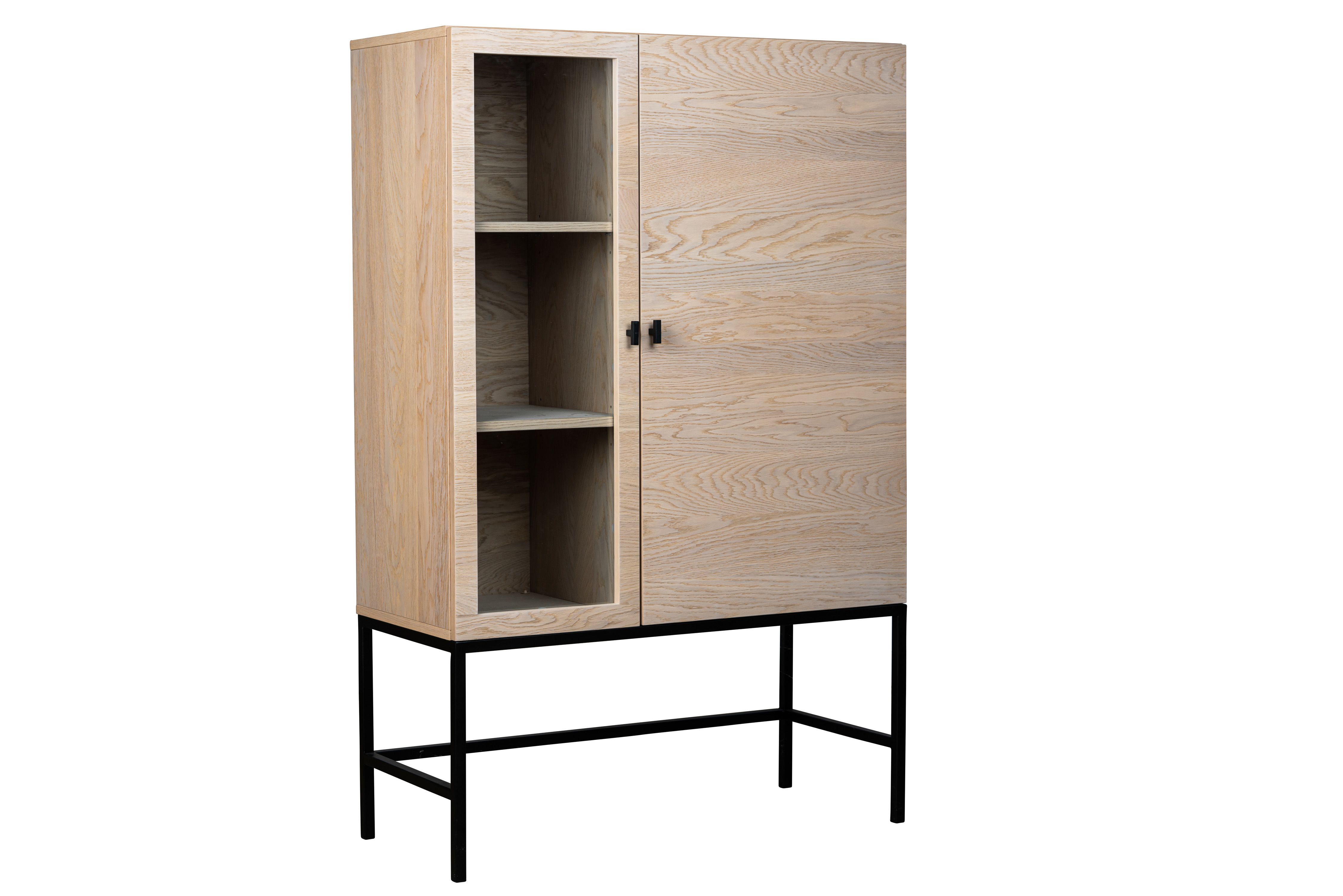Nordic Home Almina Highboard Vitoljad Ek/Svart