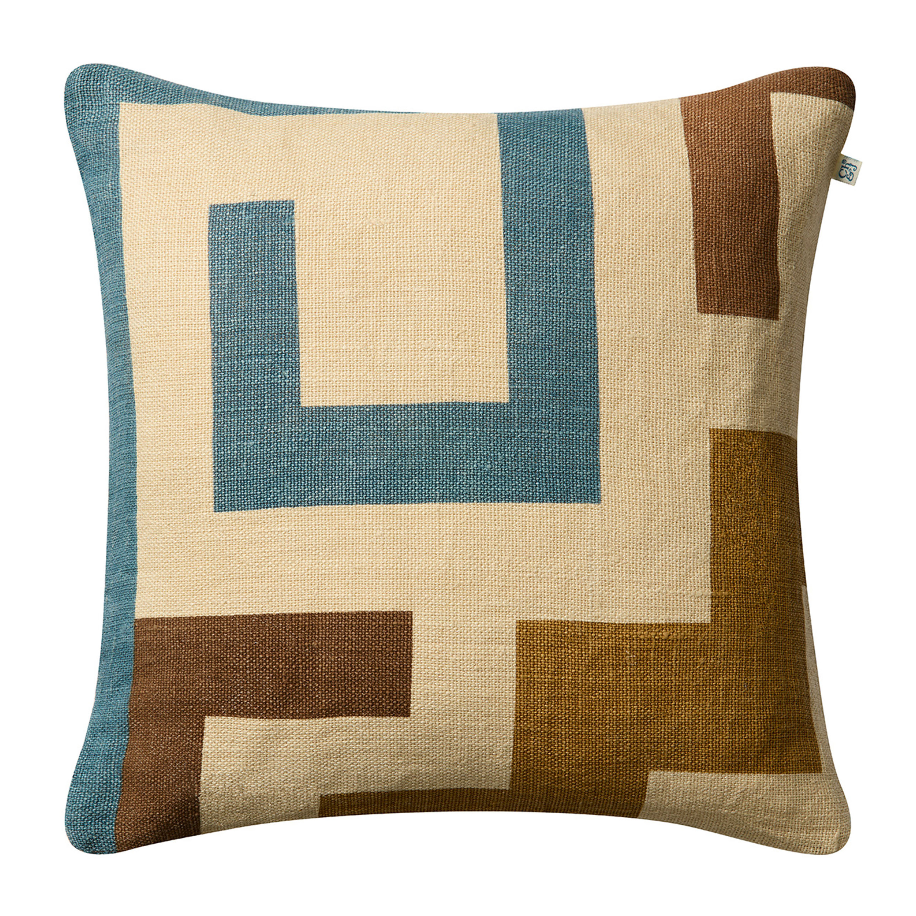 Aman Kuddfodral Heaven Blue/Taupe/Khaki 50x50