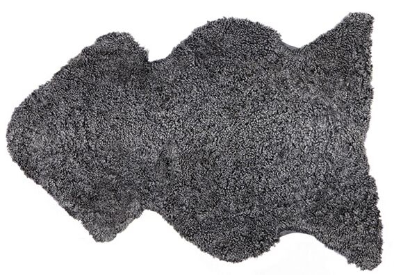 Ella Korthårigt Fårskinn Svartgrafit 100x60
