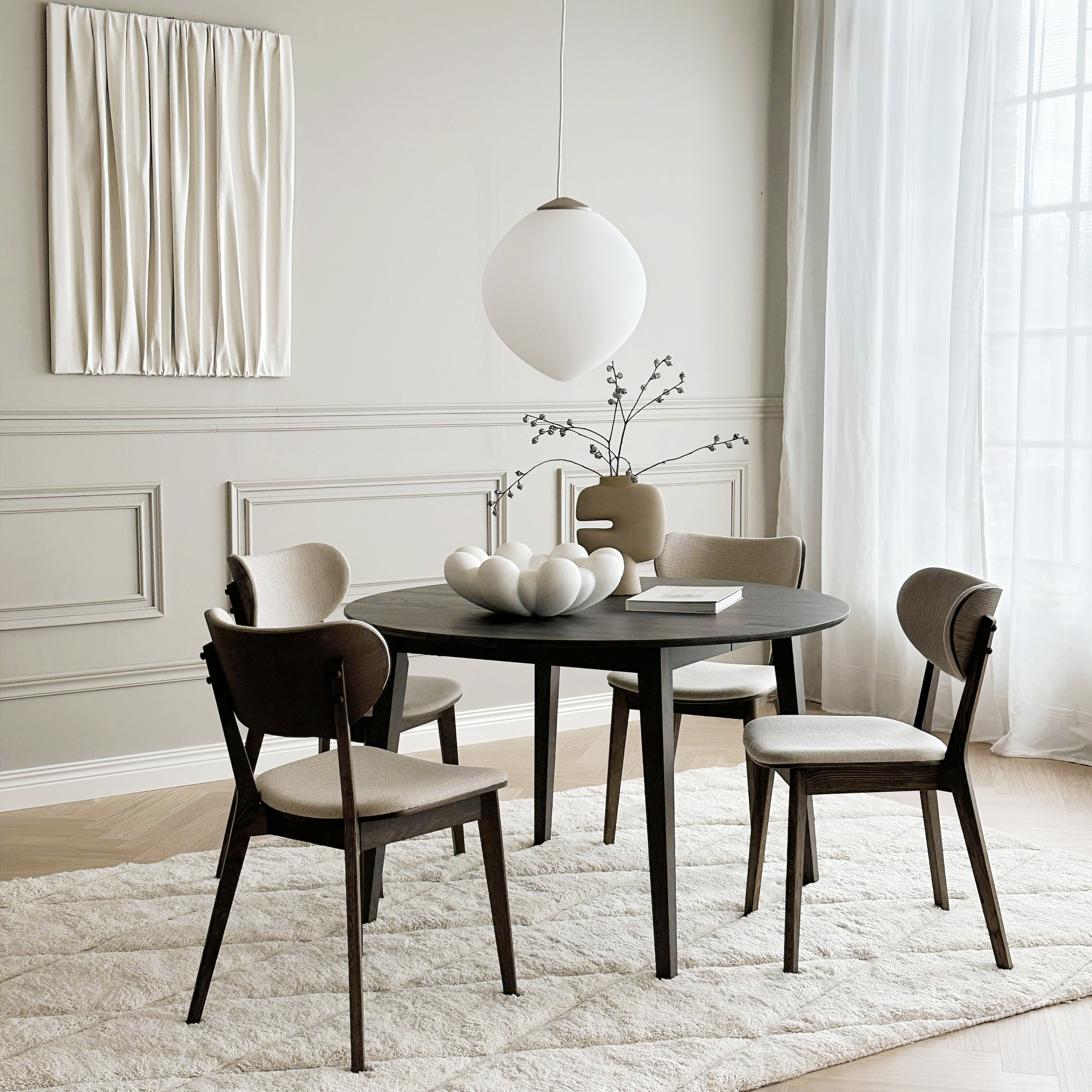 Rowico Home Filippa Esstisch Braun Ø120/165cm