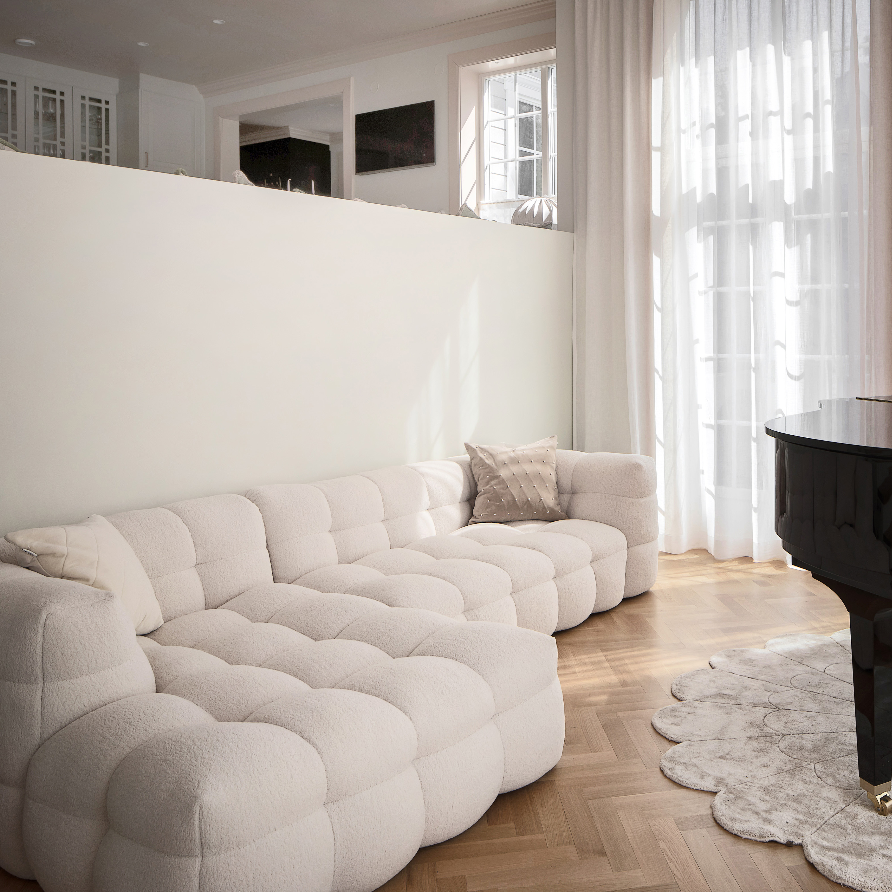 Sleepo Collection Billie Divaanisohva Vasen Creme Teddy