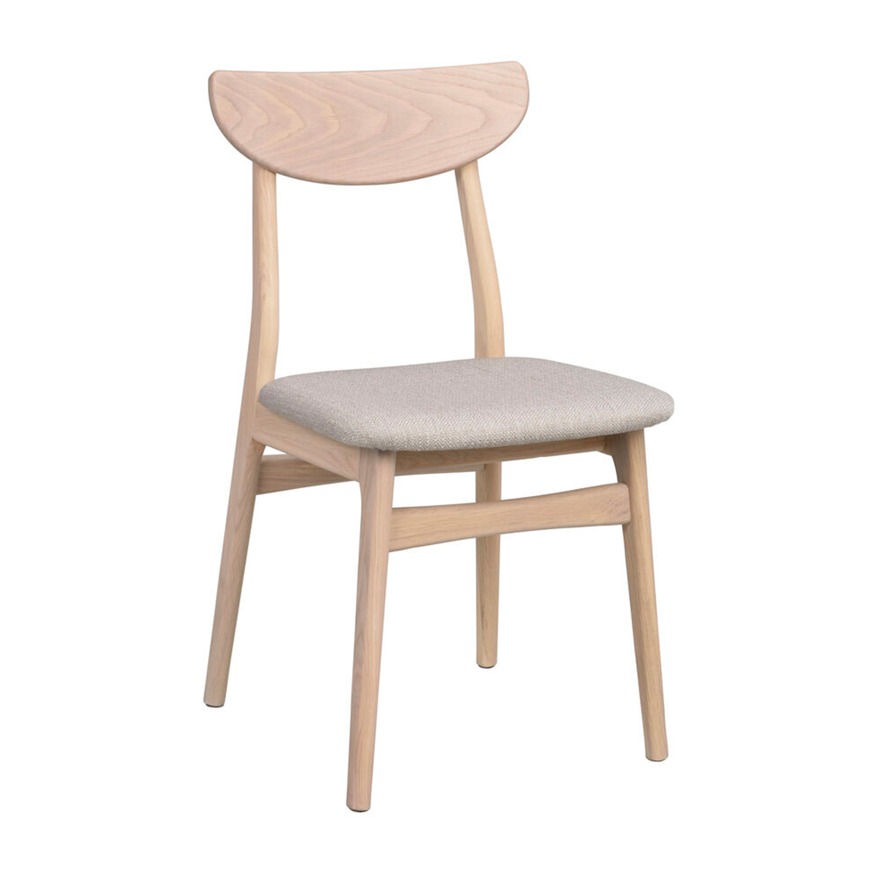 Rodham Matstol Vitpigment Ek/Gråbeige
