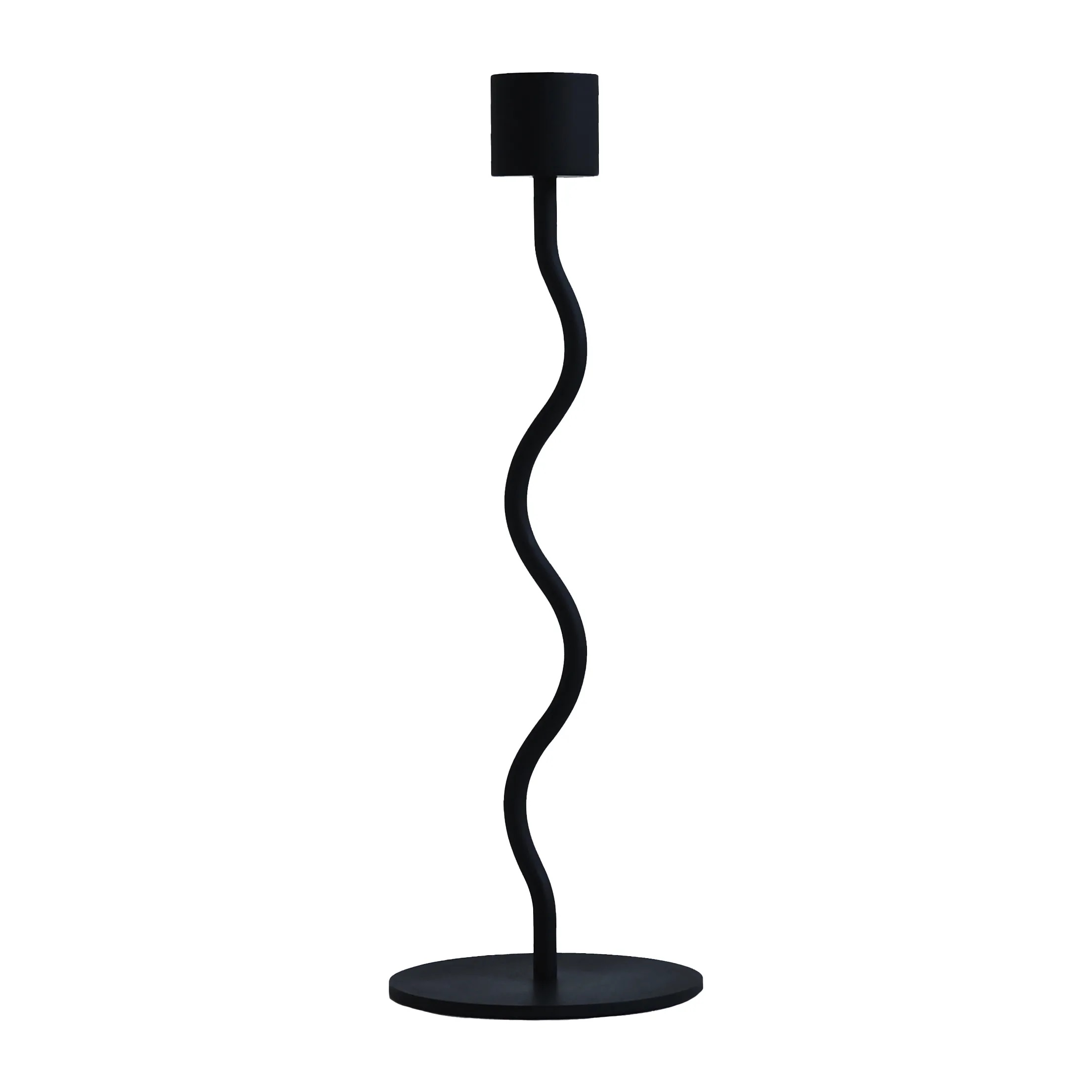 Curved Ljusstake Black 23cm