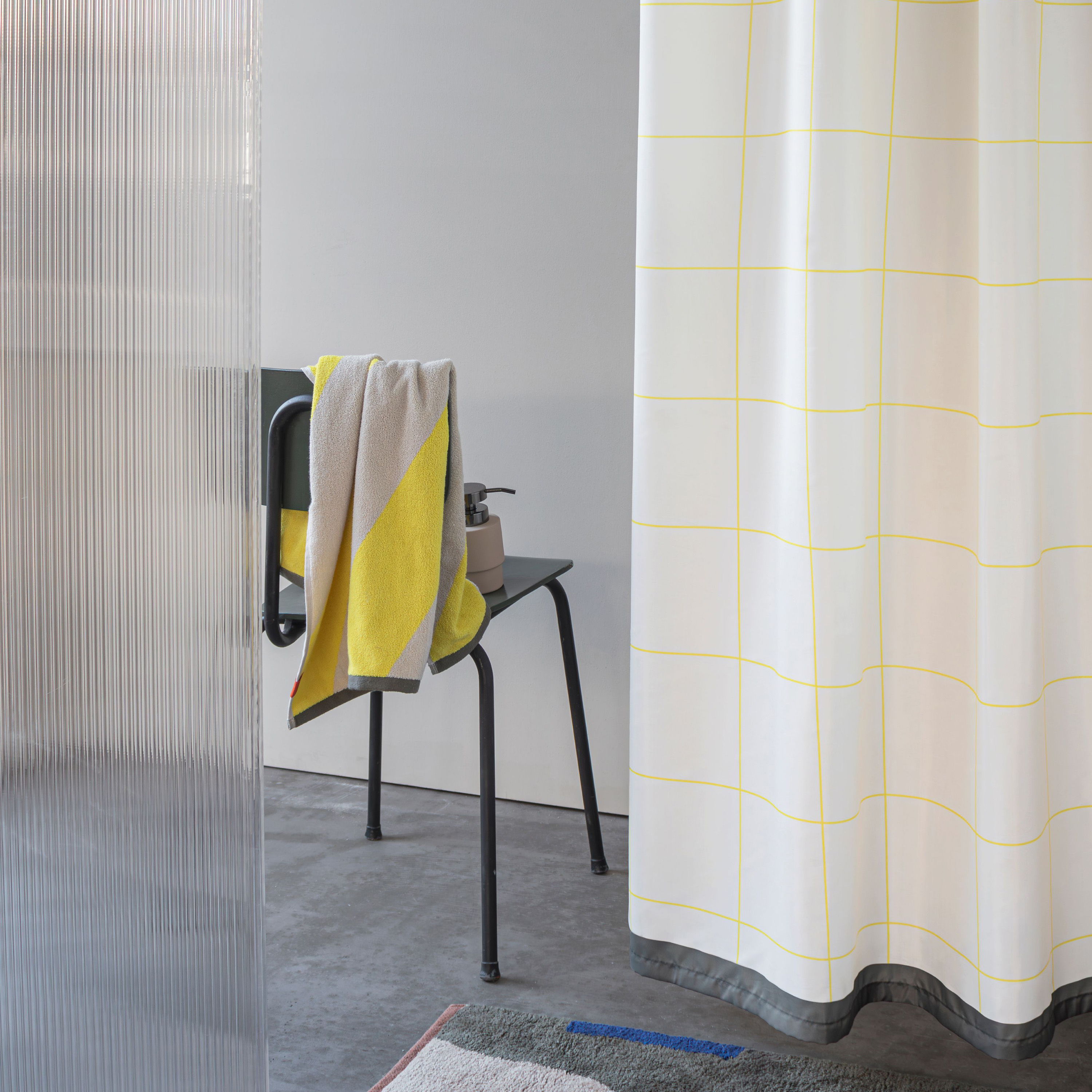 Mette Ditmer Mesh Dusjforheng Gul 150x200