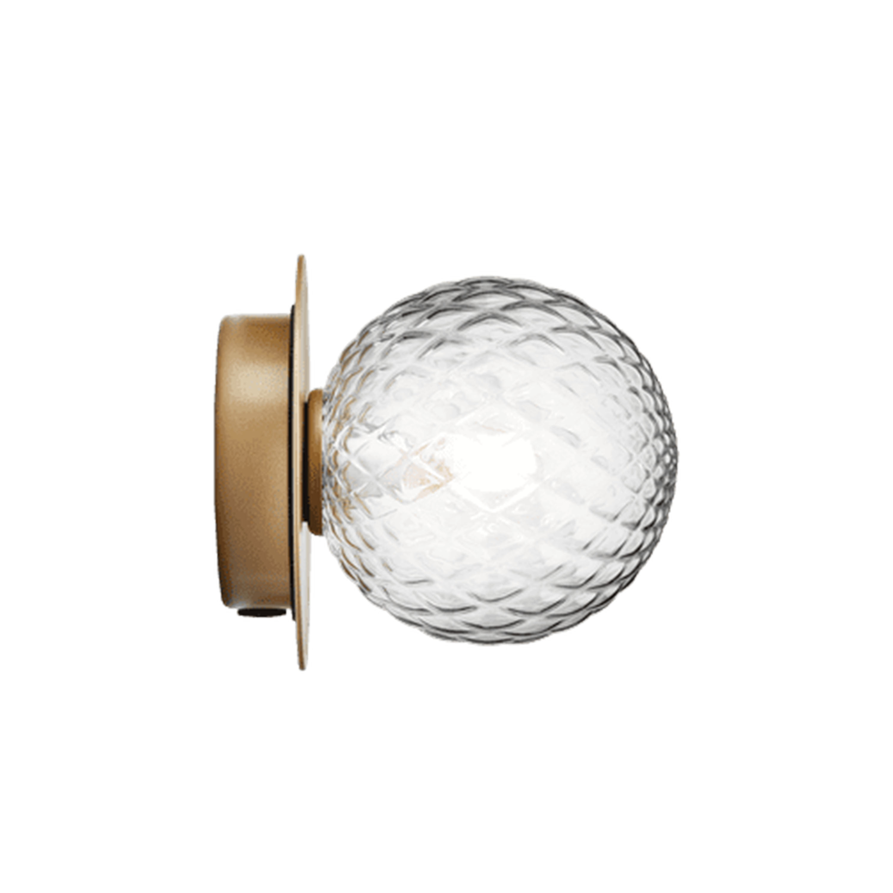 Nuura Liila 1 Vägg/Taklampa Nordic Gold/Optic Clear Small